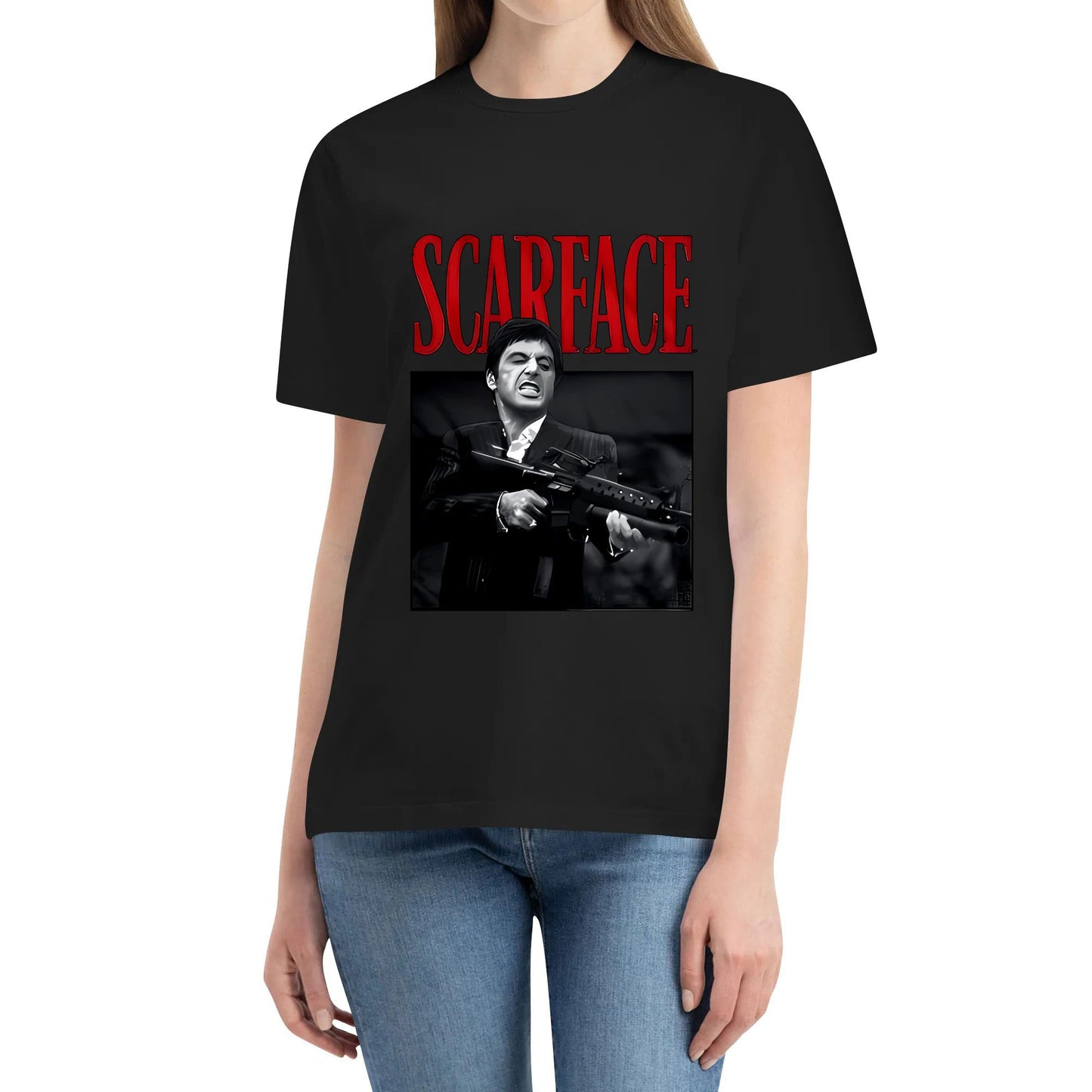 Scarface 1983 Crime Film Movie Dakkadakka Adult Cotton T shirt Original Design Tshirt for Men Women Black White Blue Red Tops Tee Cool Style Clothing Customize Gifts