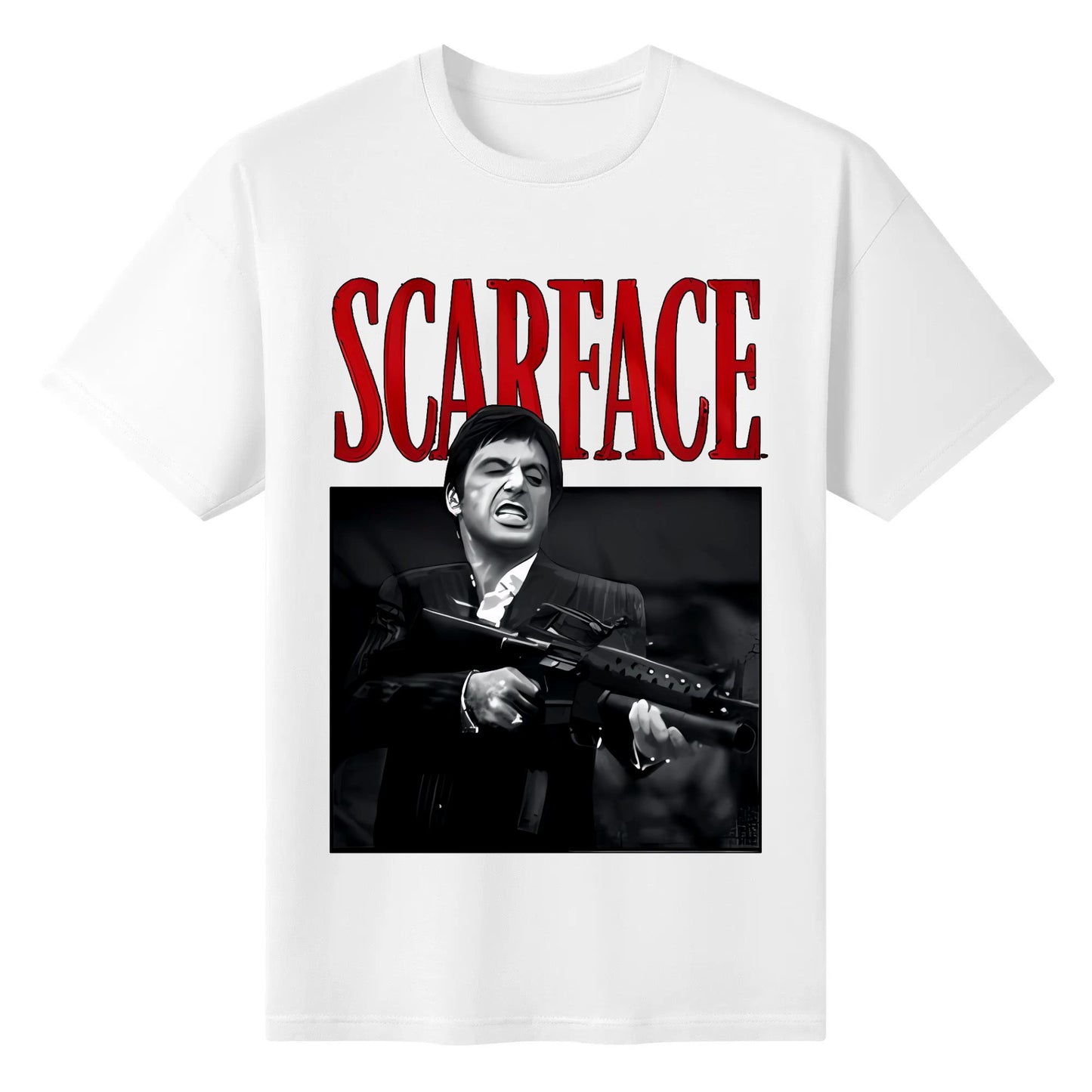 Scarface 1983 Crime Film Movie Dakkadakka Adult Cotton T shirt Original Design Tshirt for Men Women Black White Blue Red Tops Tee Cool Style Clothing Customize Gifts