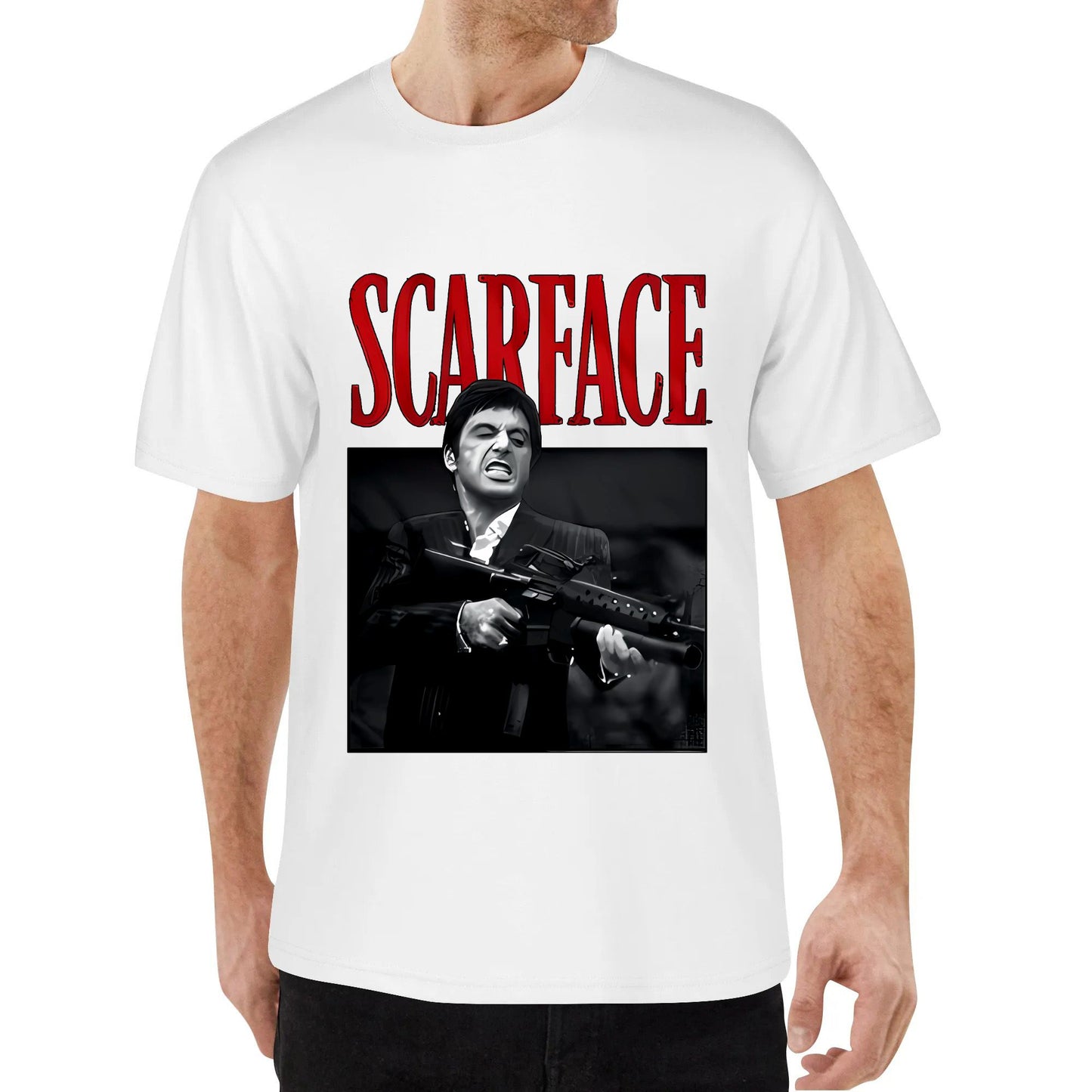 Scarface 1983 Crime Film Movie Dakkadakka Adult Cotton T shirt Original Design Tshirt for Men Women Black White Blue Red Tops Tee Cool Style Clothing Customize Gifts