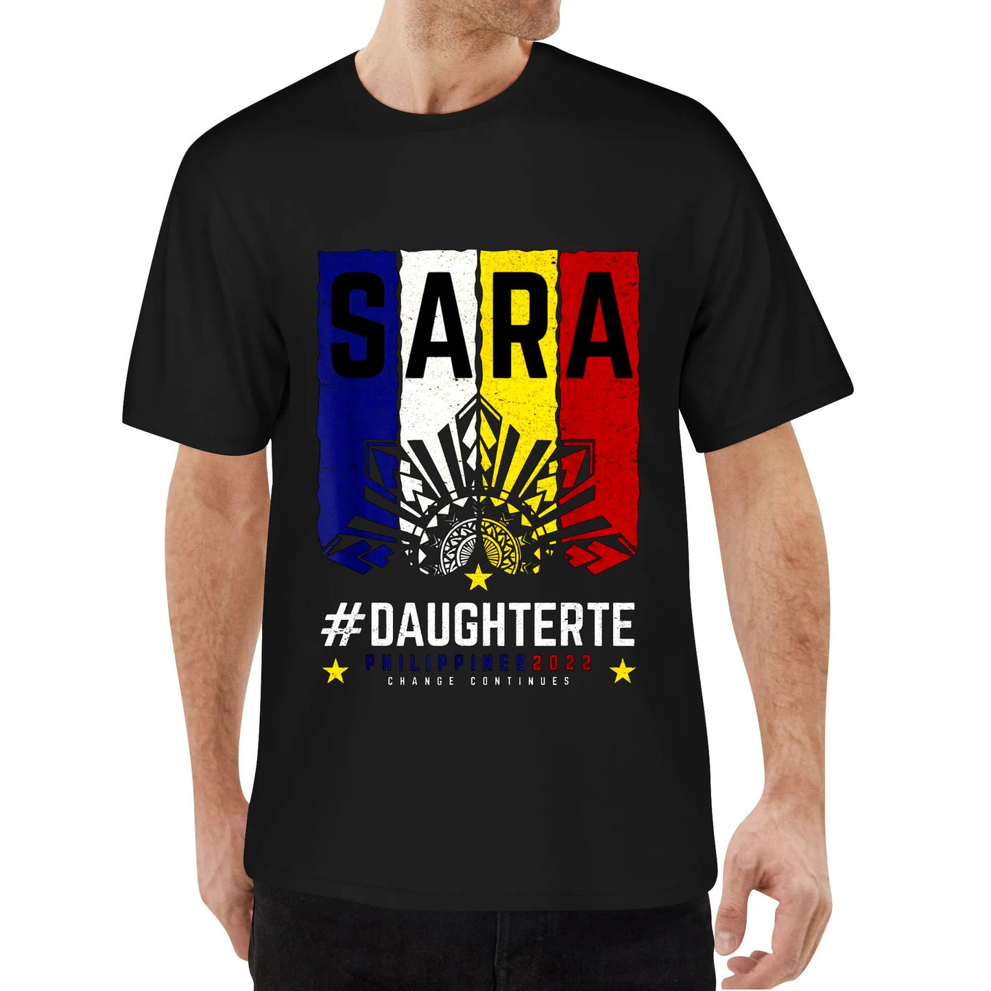 Daughterte - SARA Duterte DU30 Vintage Style Retro 2022 Men and Women Cotton T shirts Short Sleeve Printed Crew Neck Unisex Adults Top Tees Shirts Ladies Summer