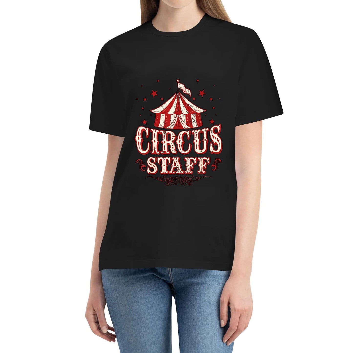 Circus Themed Shirts - Circus Staff Shirt - Circus Staff T-Shirt Cotton Tshirts Short Sleeve Printed Crew Neck Top Tee Shirt for Men Women Unisex Adult Summer Ladies