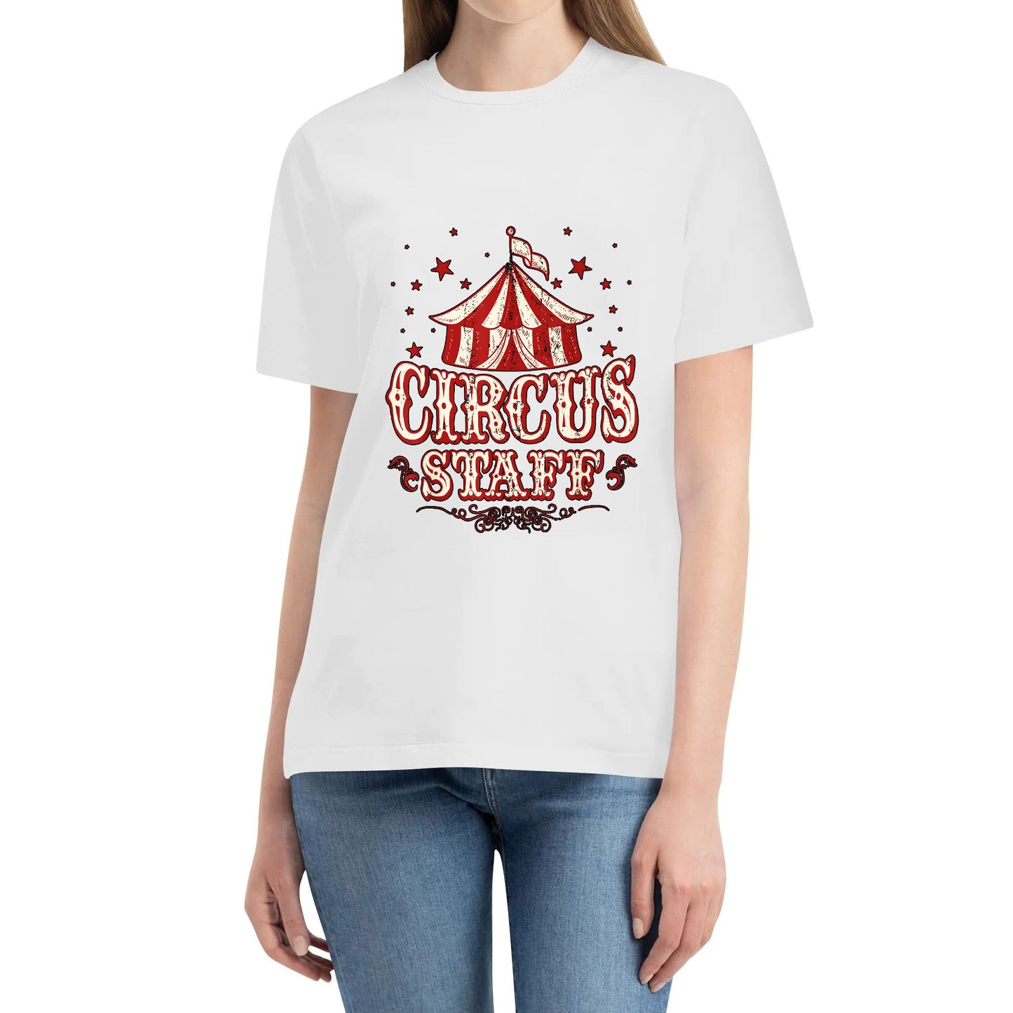Circus Themed Shirts - Circus Staff Shirt - Circus Staff T-Shirt Cotton Tshirts Short Sleeve Printed Crew Neck Top Tee Shirt for Men Women Unisex Adult Summer Ladies