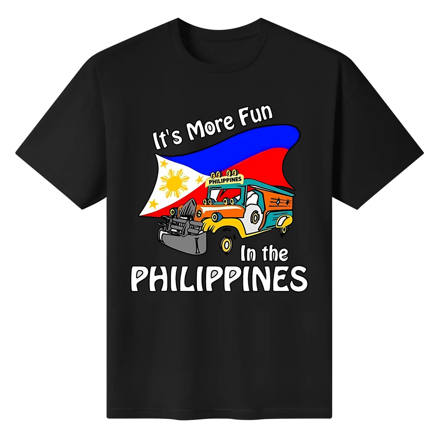 Its More Fun in the PHILIPPINES Printed Shirt Collection - Pilipinas Souvenir Unisex Pinoy Tshirt Fabric Menswear