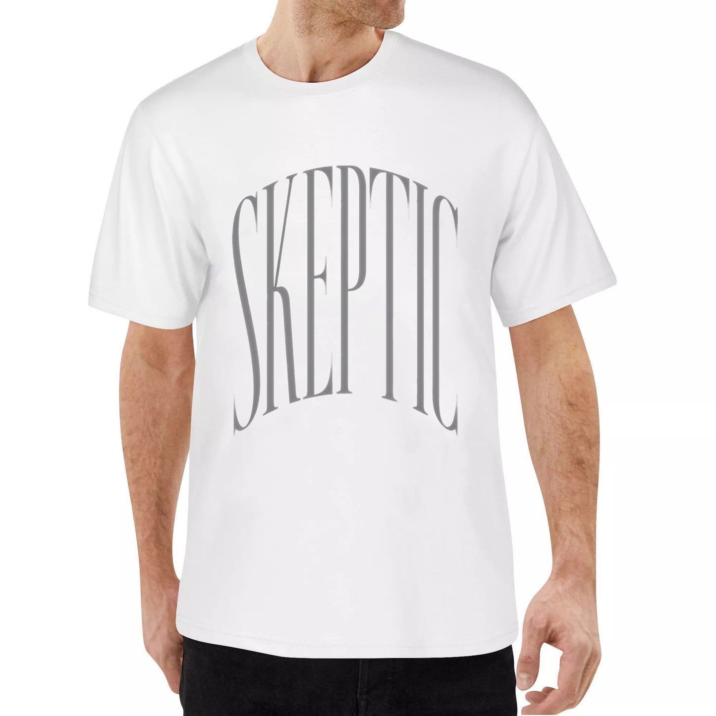 Skeptic ALLUSION Oversized black shirt Crew-neck fashion unisex T-shirt Menswear Top Original Lingerie