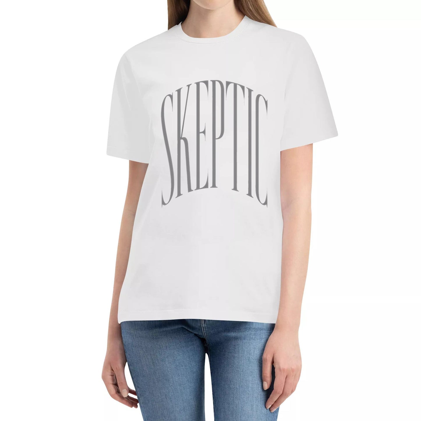 Skeptic ALLUSION Oversized black shirt Crew-neck fashion unisex T-shirt Menswear Top Original Lingerie