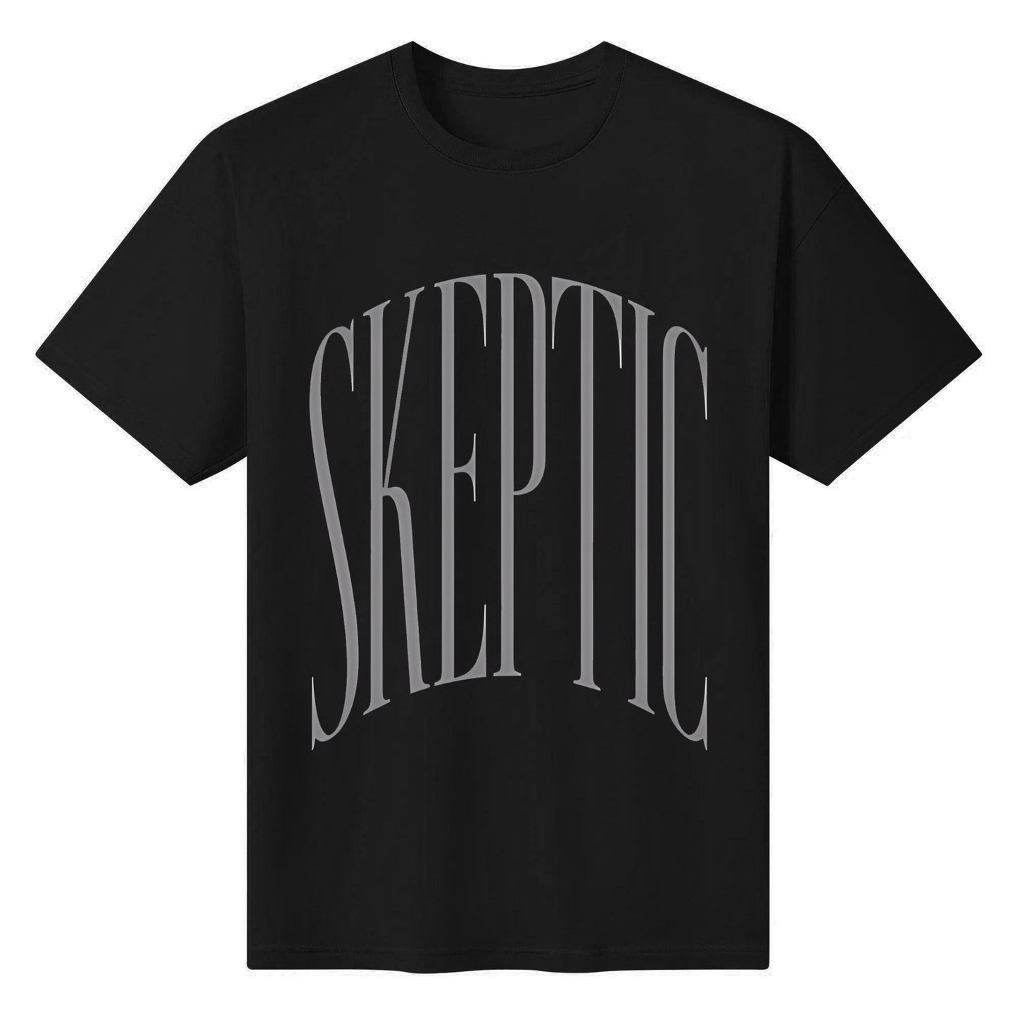 Skeptic ALLUSION Oversized black shirt Crew-neck fashion unisex T-shirt Menswear Top Original Lingerie