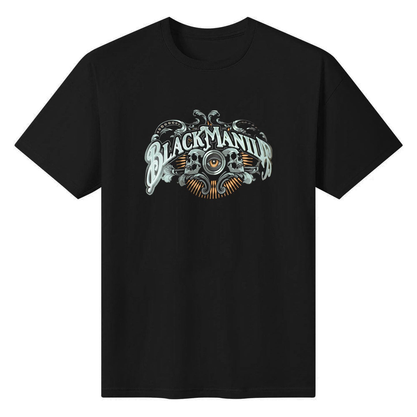 QOP QUEEN OF PAIN BLACK MANILA Cotton Crew Neck Loose T-Shirt