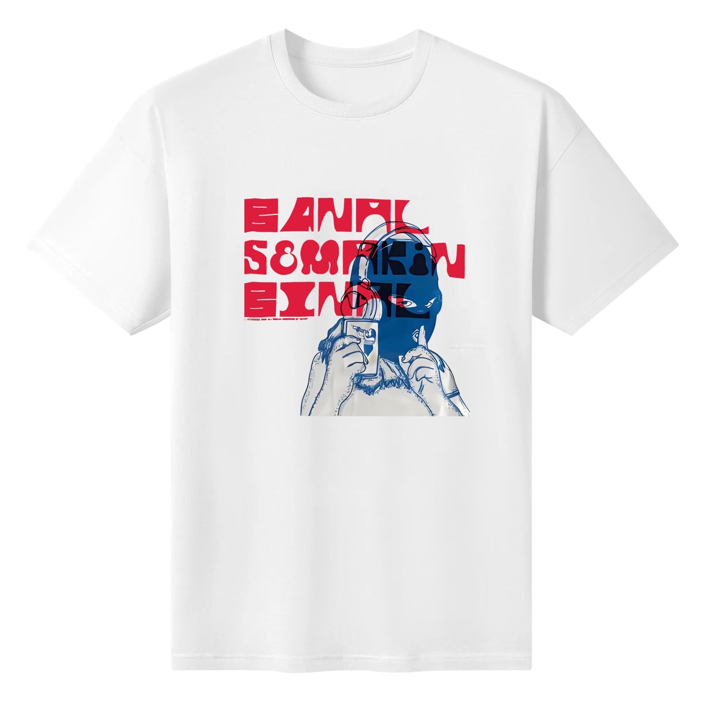 DIS THE JANSEN BANAL SEMAKIN BINAL TSHIRT WHITE Crew-neck fashion unisex T-shirt Menswear Top