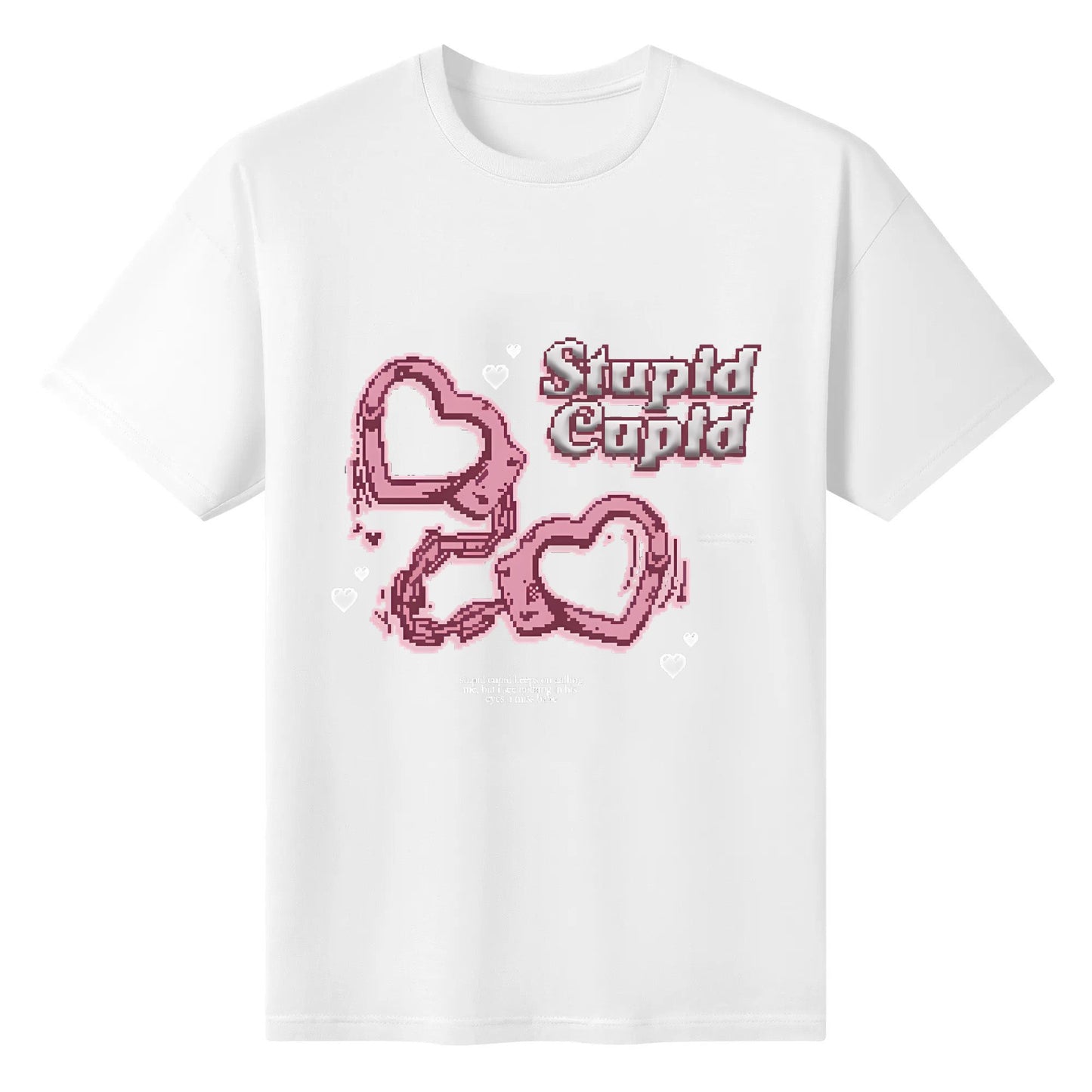 T-Shirt  Boxy Fit  Stupid Cupid  Black  Paradigm Capital Crew-neck fashion unisex T-shirt Menswear Top Kaos Baju
