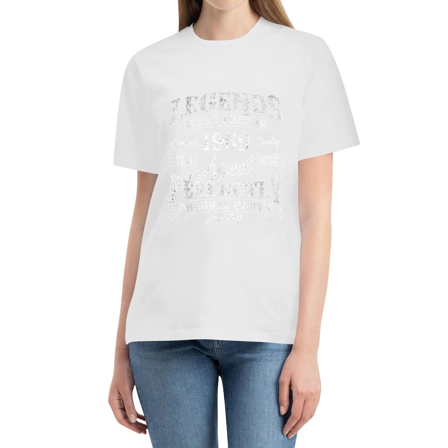 Legends Were Born In 1969 Year Of Birth Birthday T-Shirt Cotton Fabric Menswear Top Prints Thick