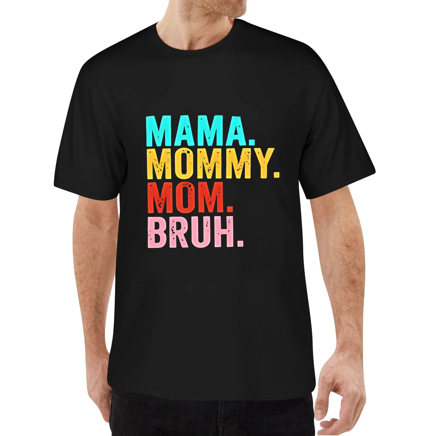 Mama Shirt for Women Mama Mommy Mom Bruh Mothers Day Cotton T Shirts Funny Casual Black White Blue Red Tops Tee