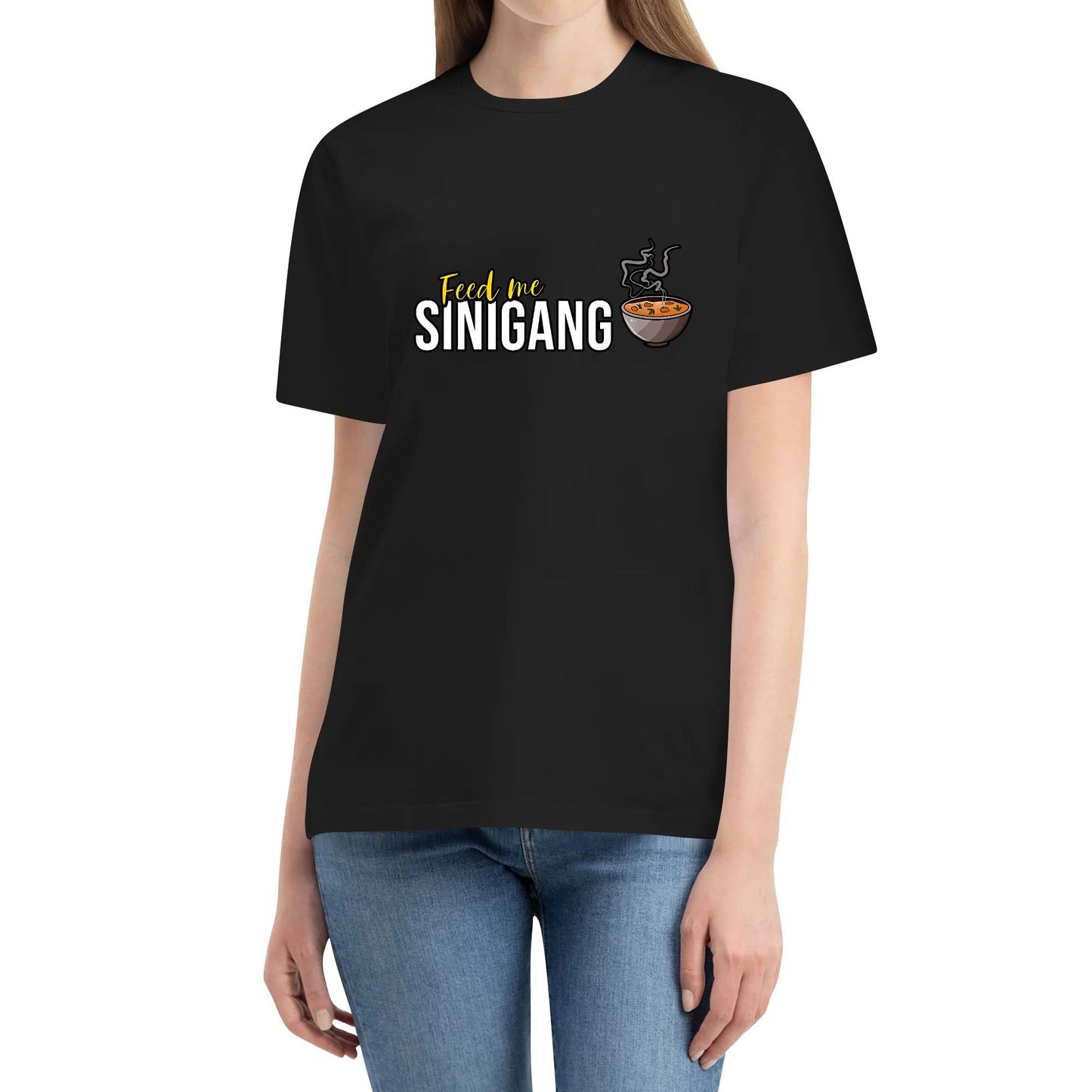 Feed Me Sinigang Funny Filipino Cotton T shirt Short Sleeve Graphic Crew Neck Top Tee Shirt for Man Women Unisex Adult Summer Ladies