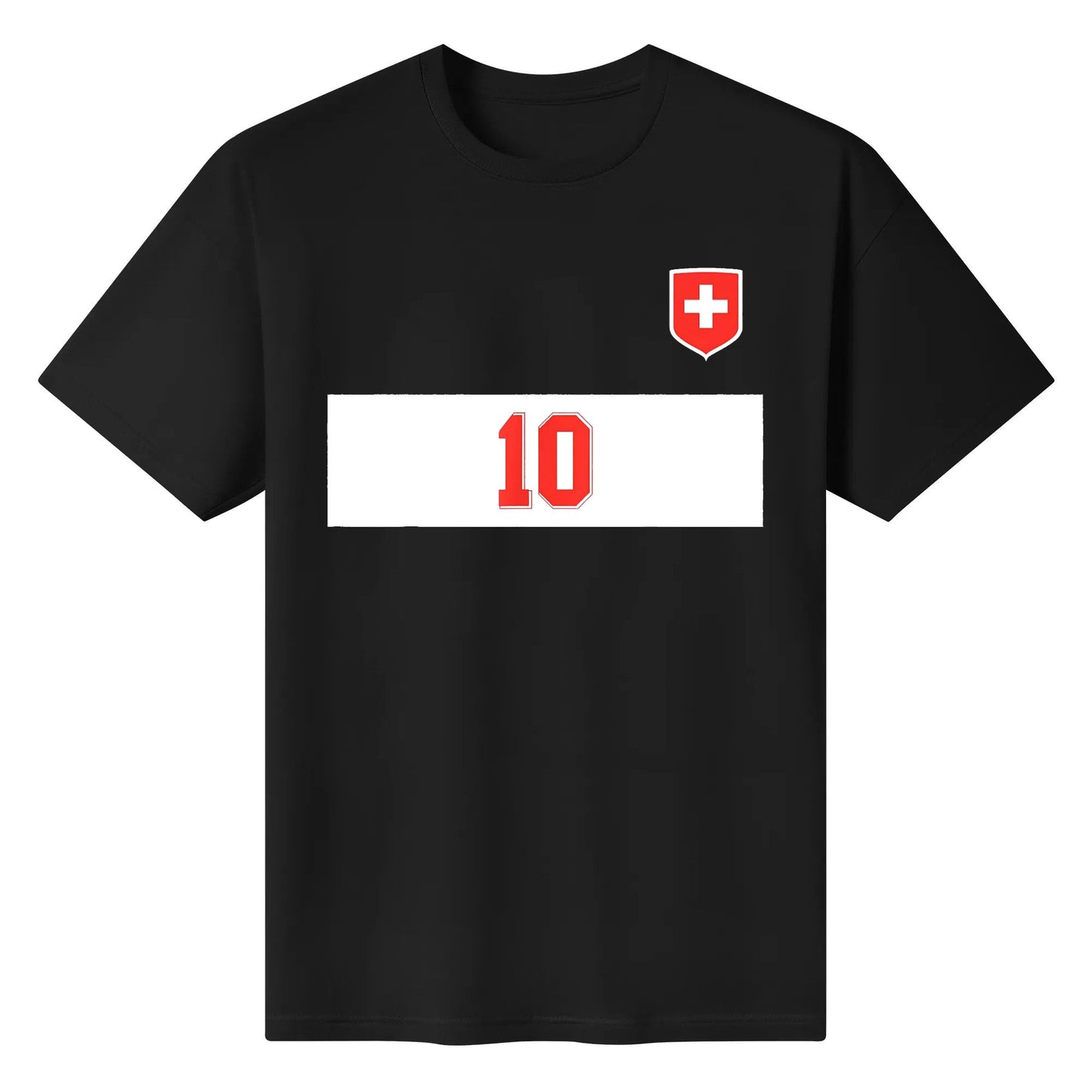 Switzerland Soccer T-Shirt Suisse Football Red Retro Jersey, Men and Women Cotton T-shirt Short Sleeve Printed Round Neck Unisex Adults Top Tees Shirts Ladies Summer