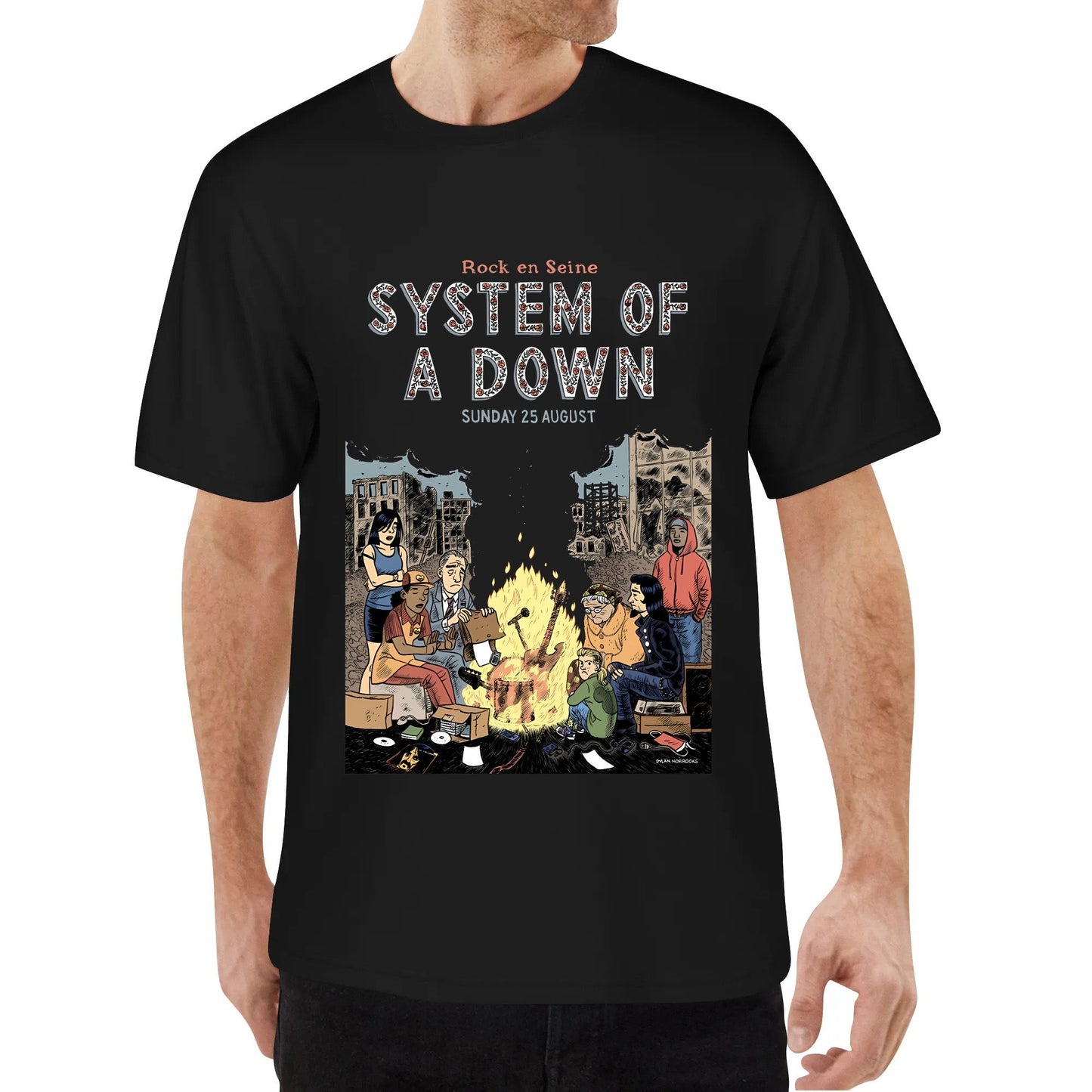 Kaus Sistem Kaos of a down Rock at Seine Premium Soad Chop Suey