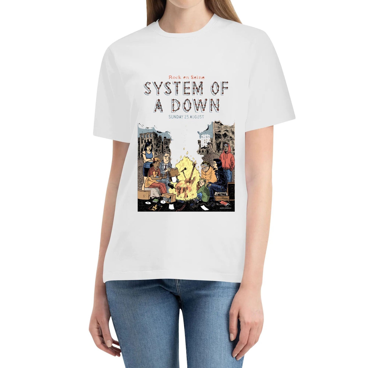 Kaus Sistem Kaos of a down Rock at Seine Premium Soad Chop Suey