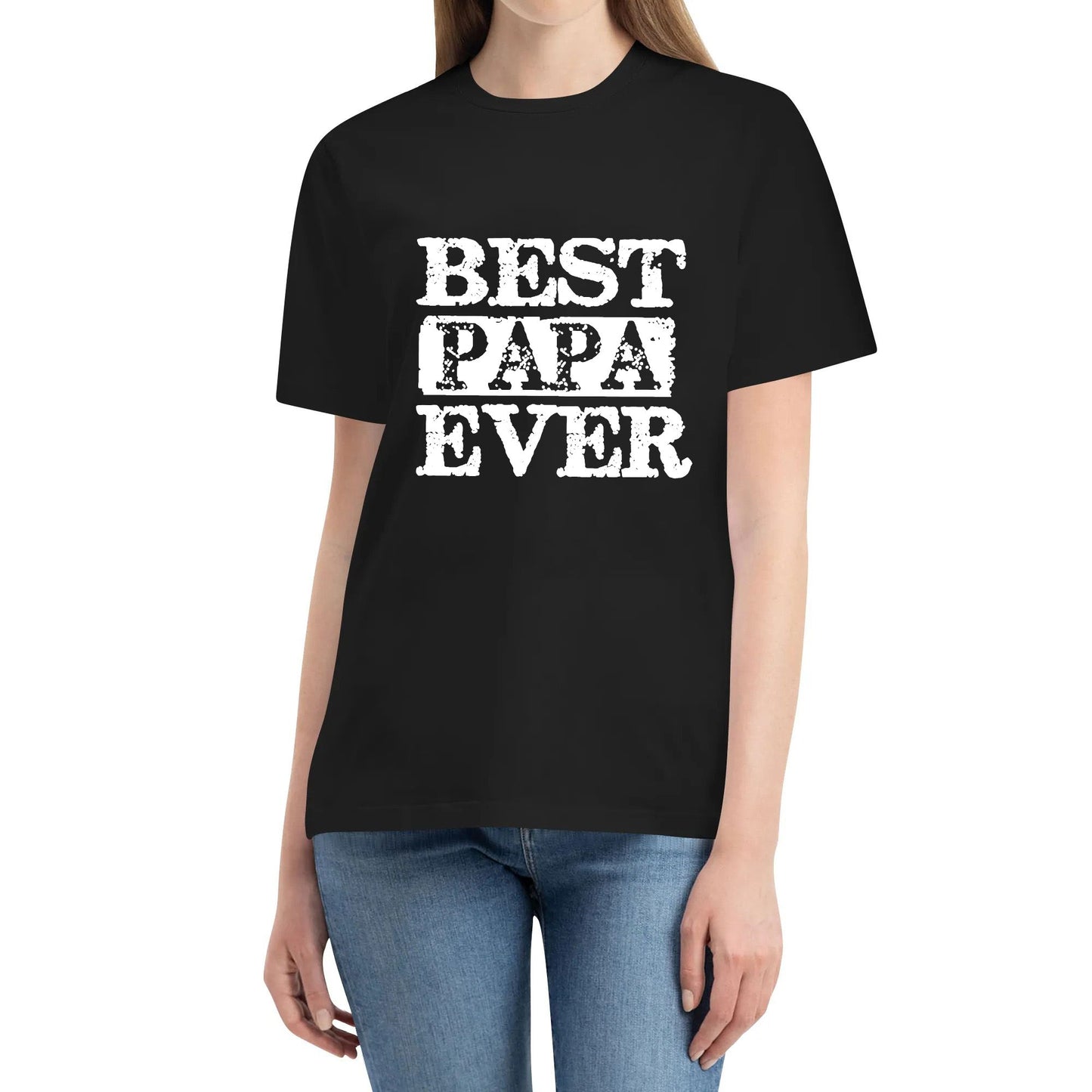 Best Papa Ever T Shirt Father's Day Shirt Funny Gifts for Husband Dad Grandpa Casual Tshirt Black White Blue Red Tops Personalize Clothing Customize Gifts
