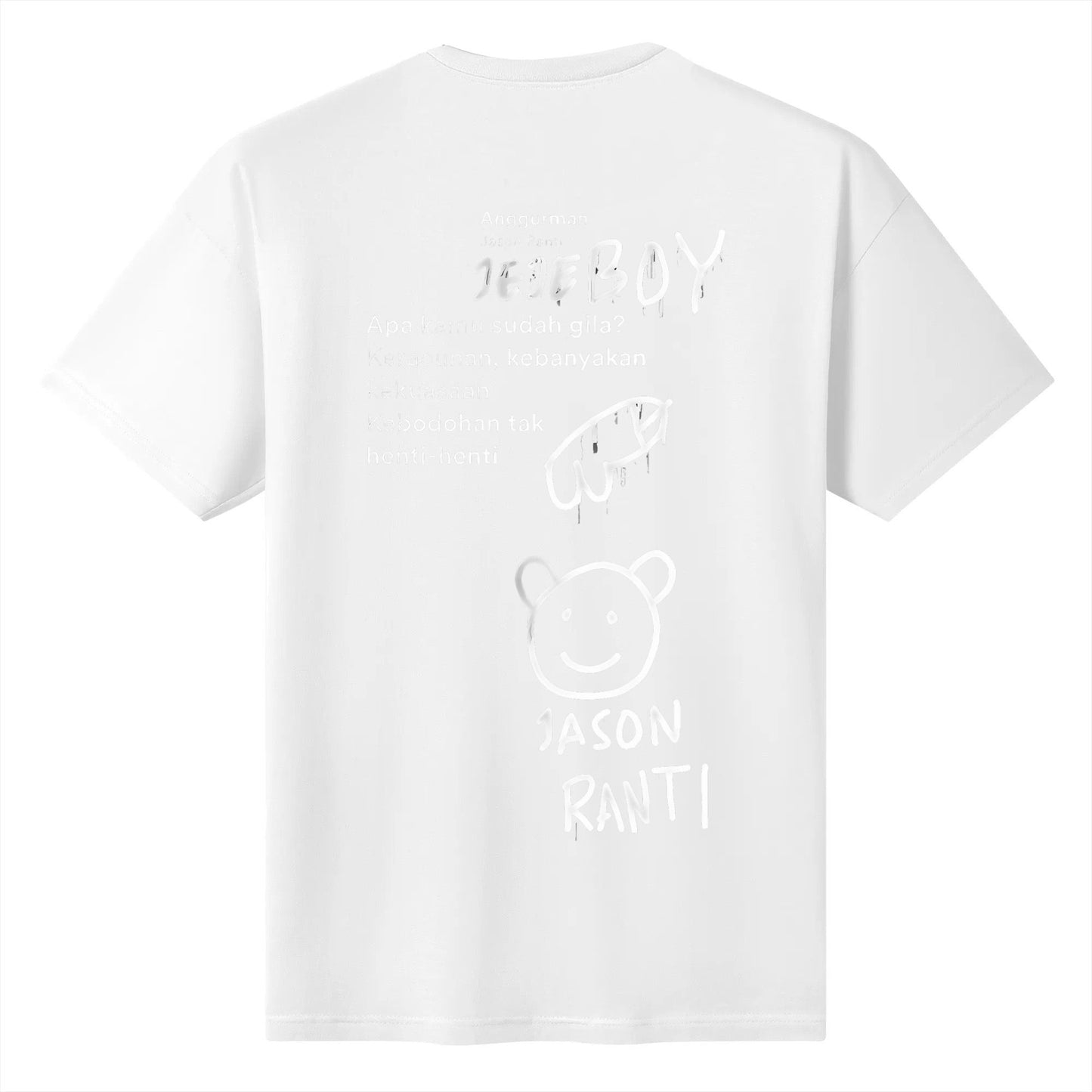 T-shirt Band Jason Ranti Jeje Boy Anggur Man Desain Gambar Keren Kaos Trendi Leher Bulat Atasan Lengan Pendek Poliester