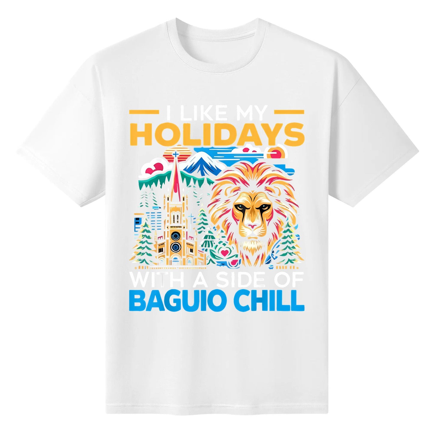 Baguio City Philippines Travel Vacation Filipino T-Shirt Loose Design High Quality Cotton T-Shirt Unisex Fabric Menswear