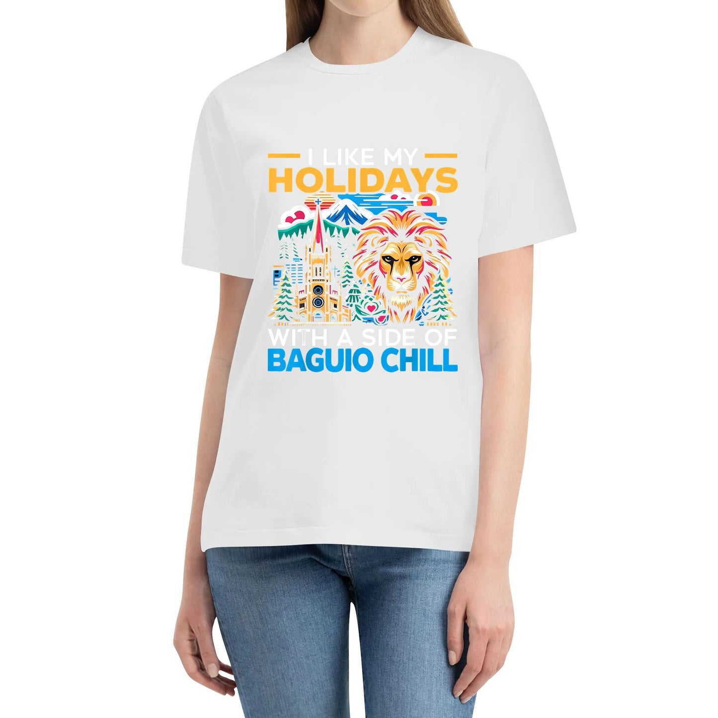 Baguio City Philippines Travel Vacation Filipino T-Shirt Loose Design High Quality Cotton T-Shirt Unisex Fabric Menswear