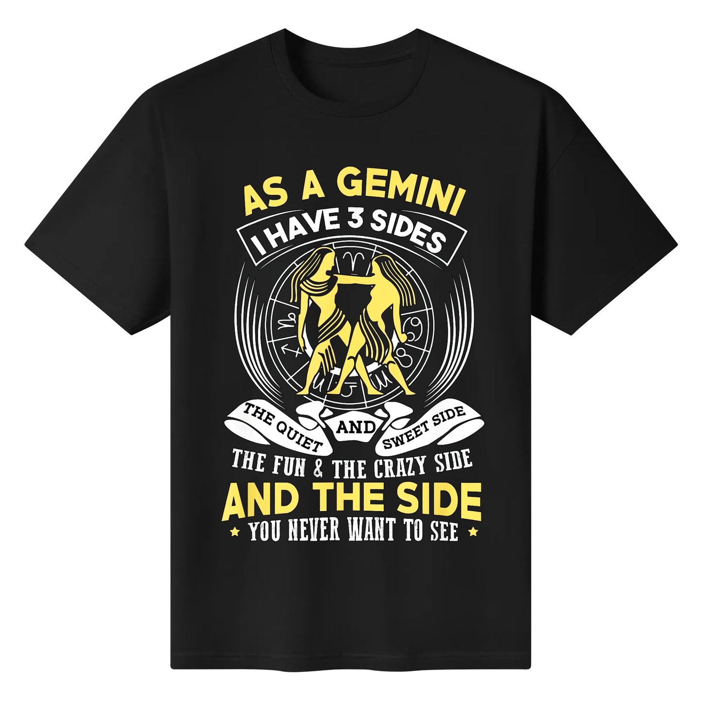 Gemini Shirt Zodiac Sign Gift Astrology Cotton T-shirt for Men and Women Tee Shirts Adults Short Sleeve Tshirts