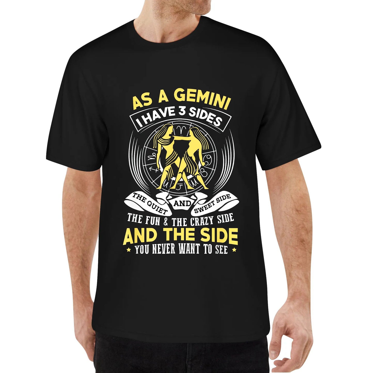 Gemini Shirt Zodiac Sign Gift Astrology Cotton T-shirt for Men and Women Tee Shirts Adults Short Sleeve Tshirts