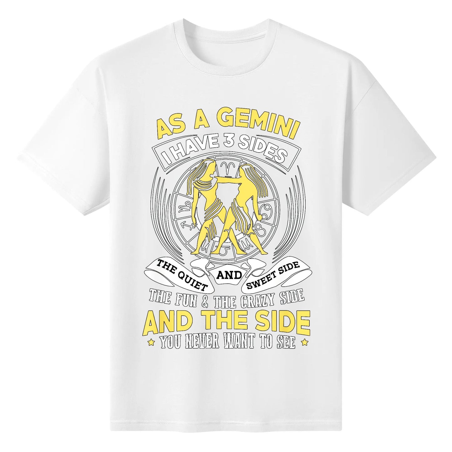 Gemini Shirt Zodiac Sign Gift Astrology Cotton T-shirt for Men and Women Tee Shirts Adults Short Sleeve Tshirts