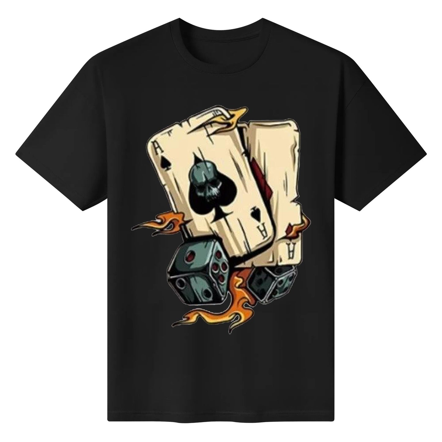 S-3XL American Vintage Print Short Sleeves T-shirt Men's High Street Casual round Neck Short Sleeves T-shirt Super Fashion