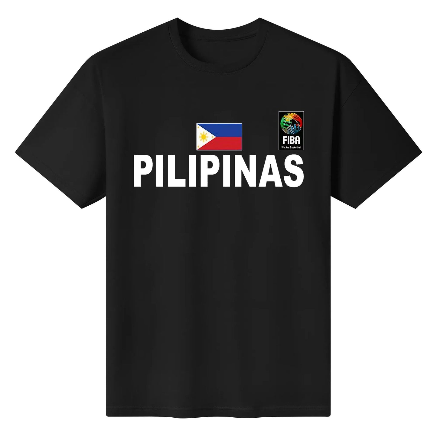 Men Pilipinas Basketball T-Shirt Cotton Breathable Workout Gry Streetball Red Black White Tops Original Design Streetwear Clothing
