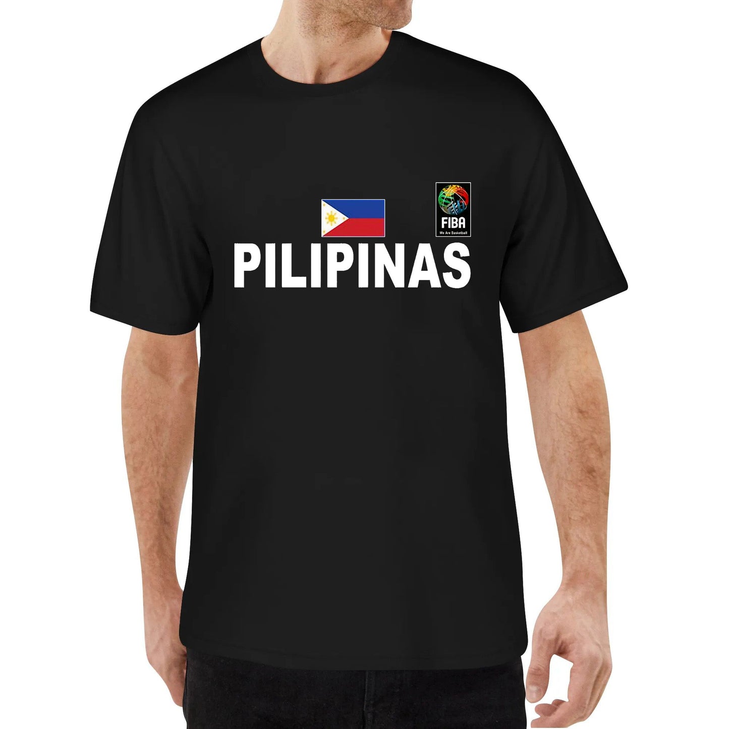 Men Pilipinas Basketball T-Shirt Cotton Breathable Workout Gry Streetball Red Black White Tops Original Design Streetwear Clothing