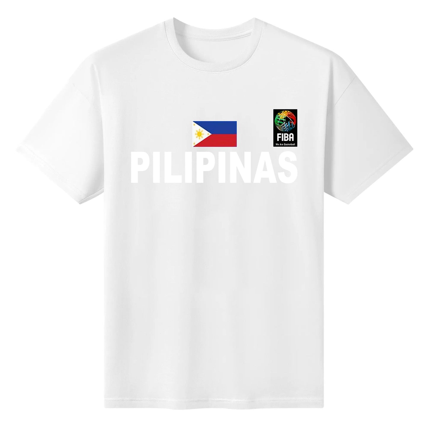 Men Pilipinas Basketball T-Shirt Cotton Breathable Workout Gry Streetball Red Black White Tops Original Design Streetwear Clothing