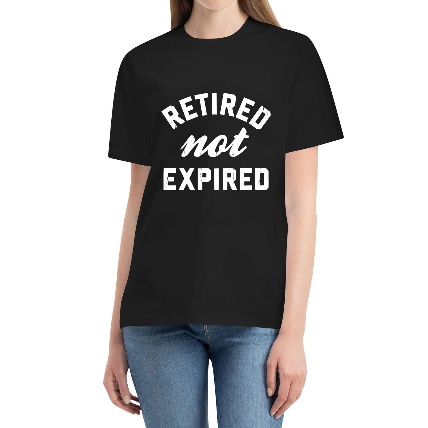 Mens Retired Not Expired Sarcastic Retirement Expiration Joke Novelty for Guys T-shirt Cotton Original Design Tshirt for Men Women Black White Commemorative Tops Original Design Tee Gifts