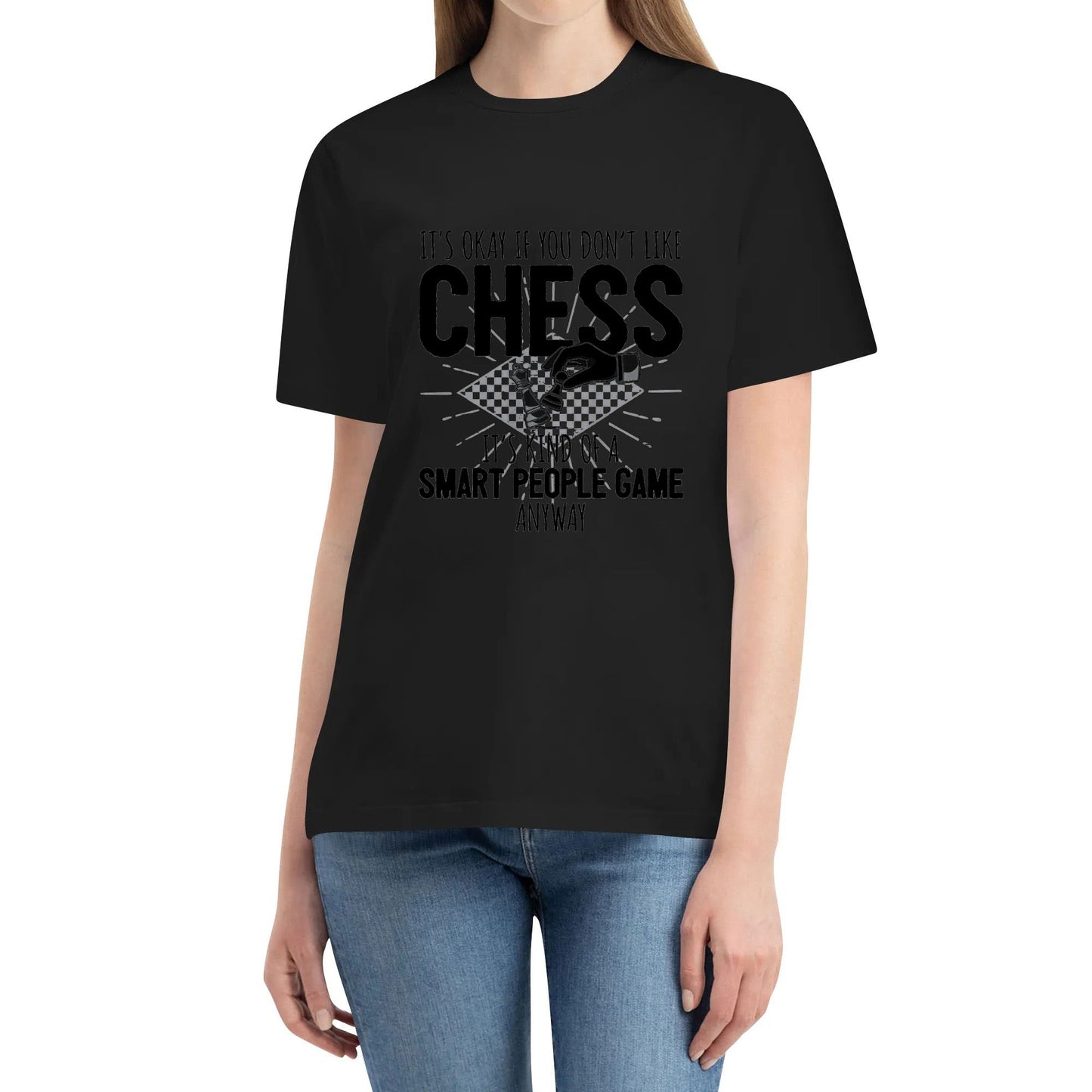 Funny Chess Player Chess Pieces I Smart People Game Mens T-shirts Short Sleeve Graphic Round Neck Womens Cotton Top Tees Shirt Unisex Adults Summer