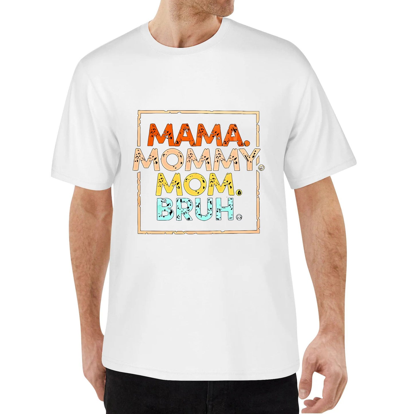Women Mother's Day Letter Print Shirt I Went from Mama to Mommy to Mom to Bruh Shirt T-Shirt Funny Mom Black White Blue Red Tops Tee