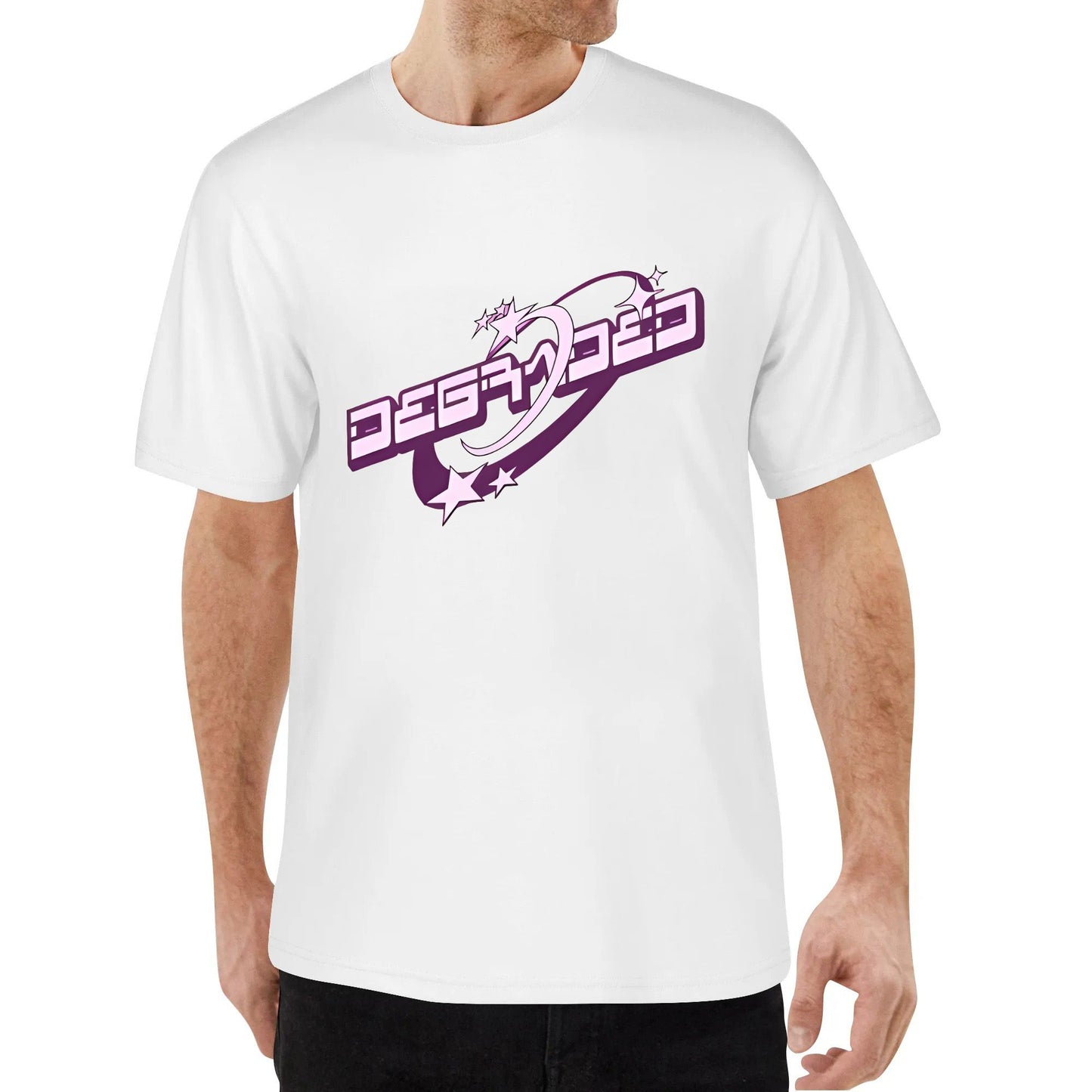 DEGRADED "Y2k Vibes Big Logo" Crew Neck T-Shirt Personalize Tops Tee Clothing Customize Gifts