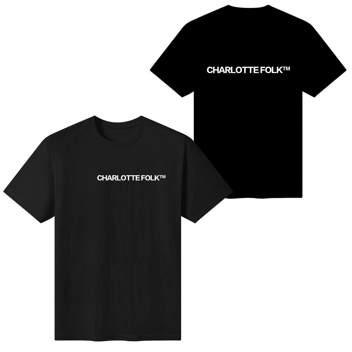 charlotte folk LOGO TEE COTTON Top Short Sleeve Crewneck