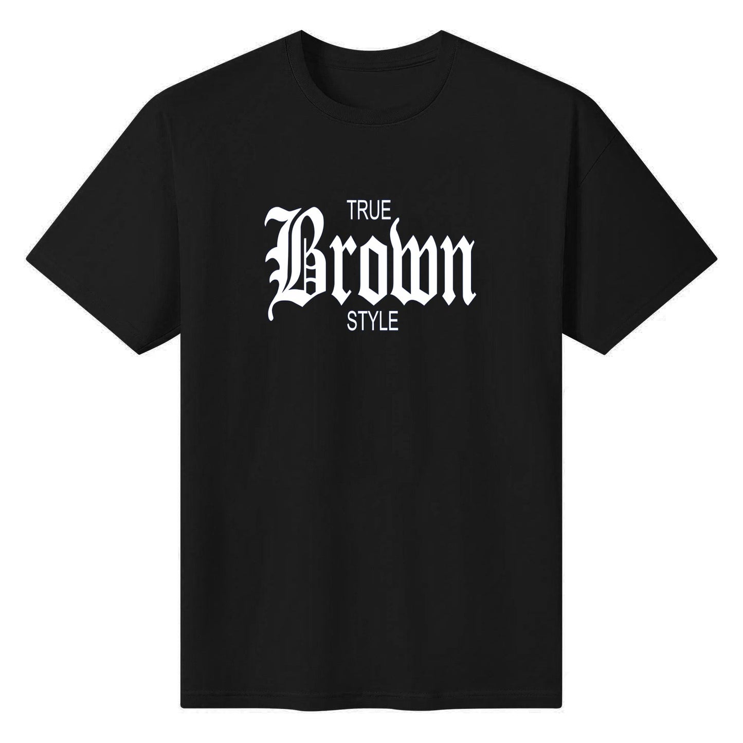 TBS13 truebrownstyle13 TRUE BROWN STVLE V84 Classic Cotton Loose gangster T-Shirt Crew-neck fashion unisex T-shirt Menswear Top Original Lingerie