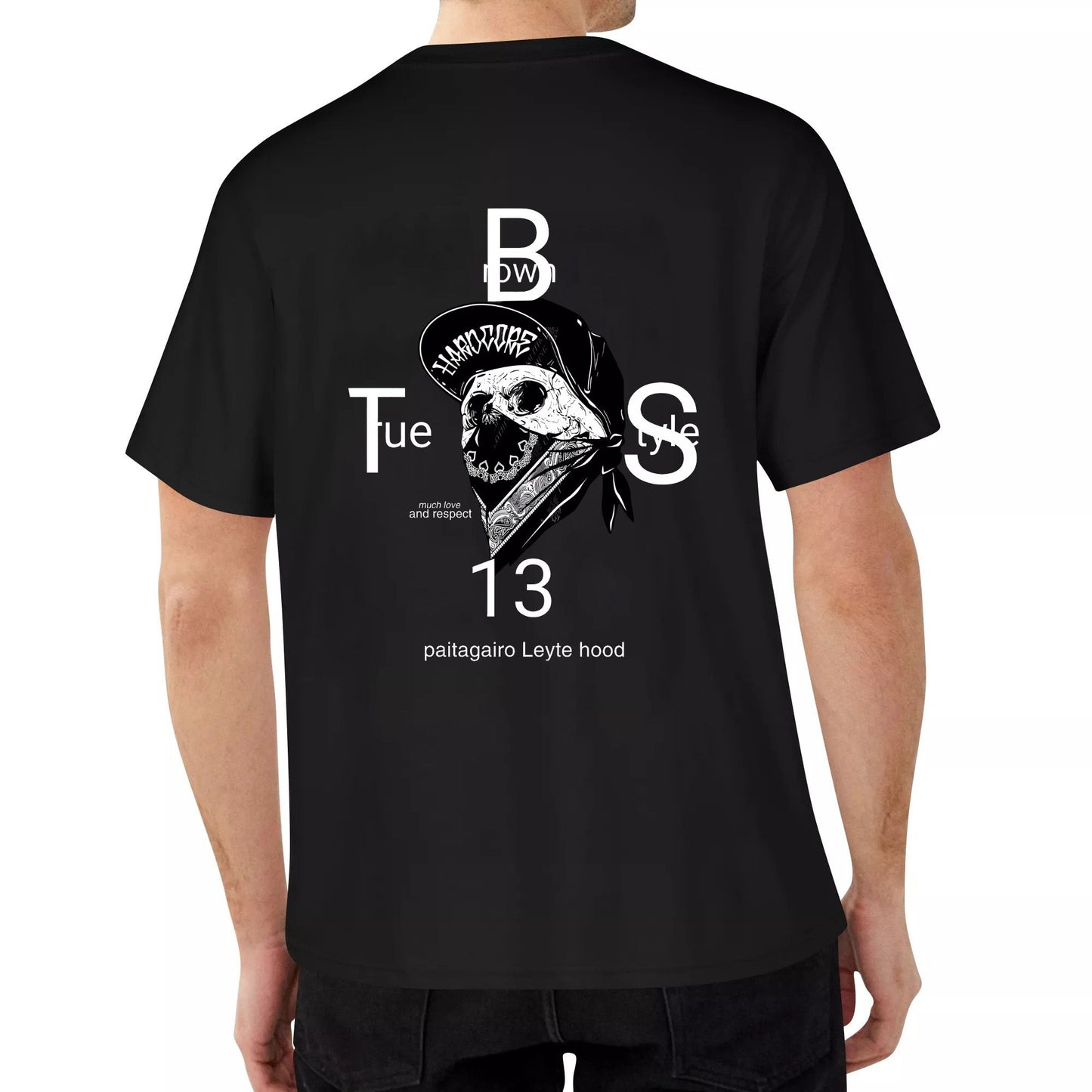 TBS13 truebrownstyle13 TRUE BROWN STVLE V84 Classic Cotton Loose gangster T-Shirt Crew-neck fashion unisex T-shirt Menswear Top Original Lingerie