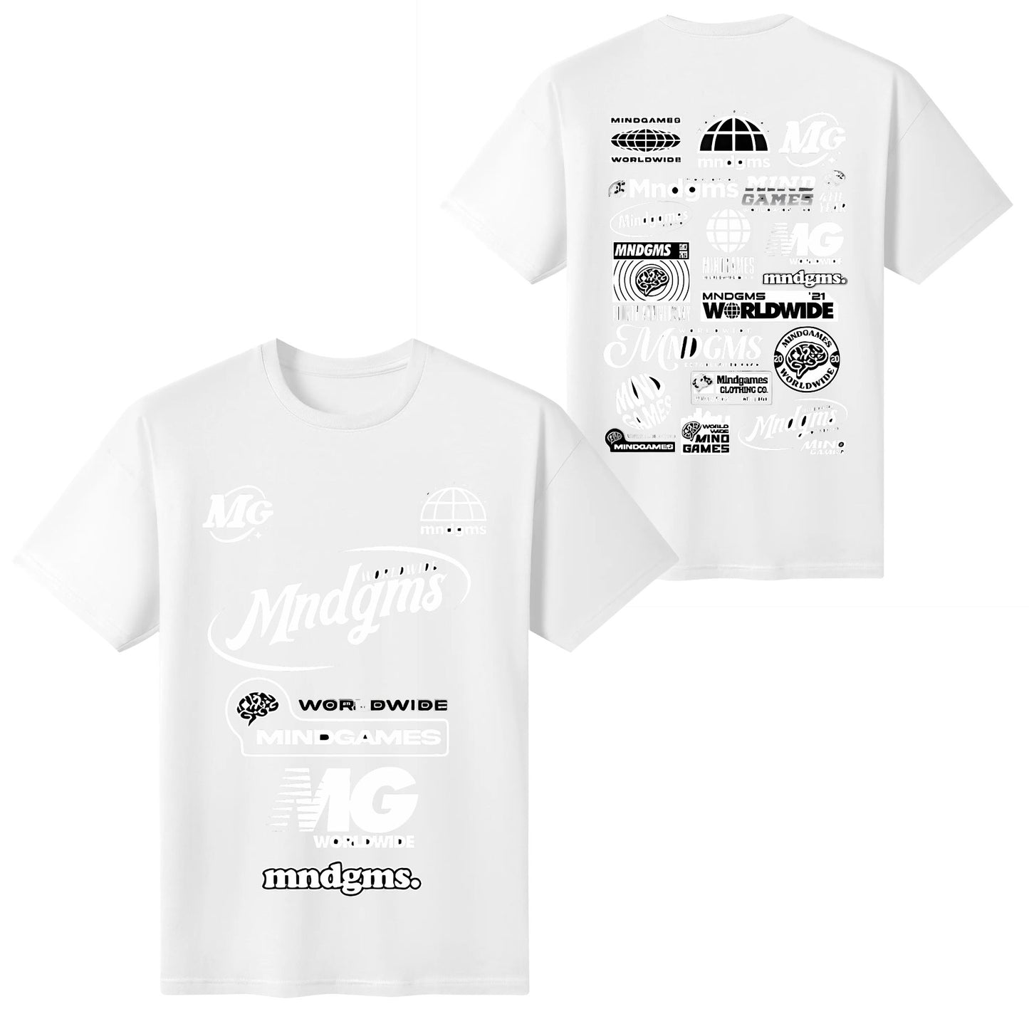 Mndgms Yr4 Og Logo Combination Loose Design High Quality Cotton T-Shirt Unisex Streetwear