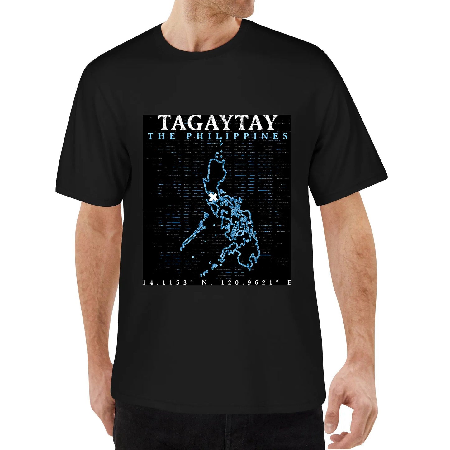 The Philippines Tagaytay T-Shirt, Mens T shirt Black White Blue Graphic Crew Neck Womens Cotton Top Tees Shirts Unisex Adults Summer