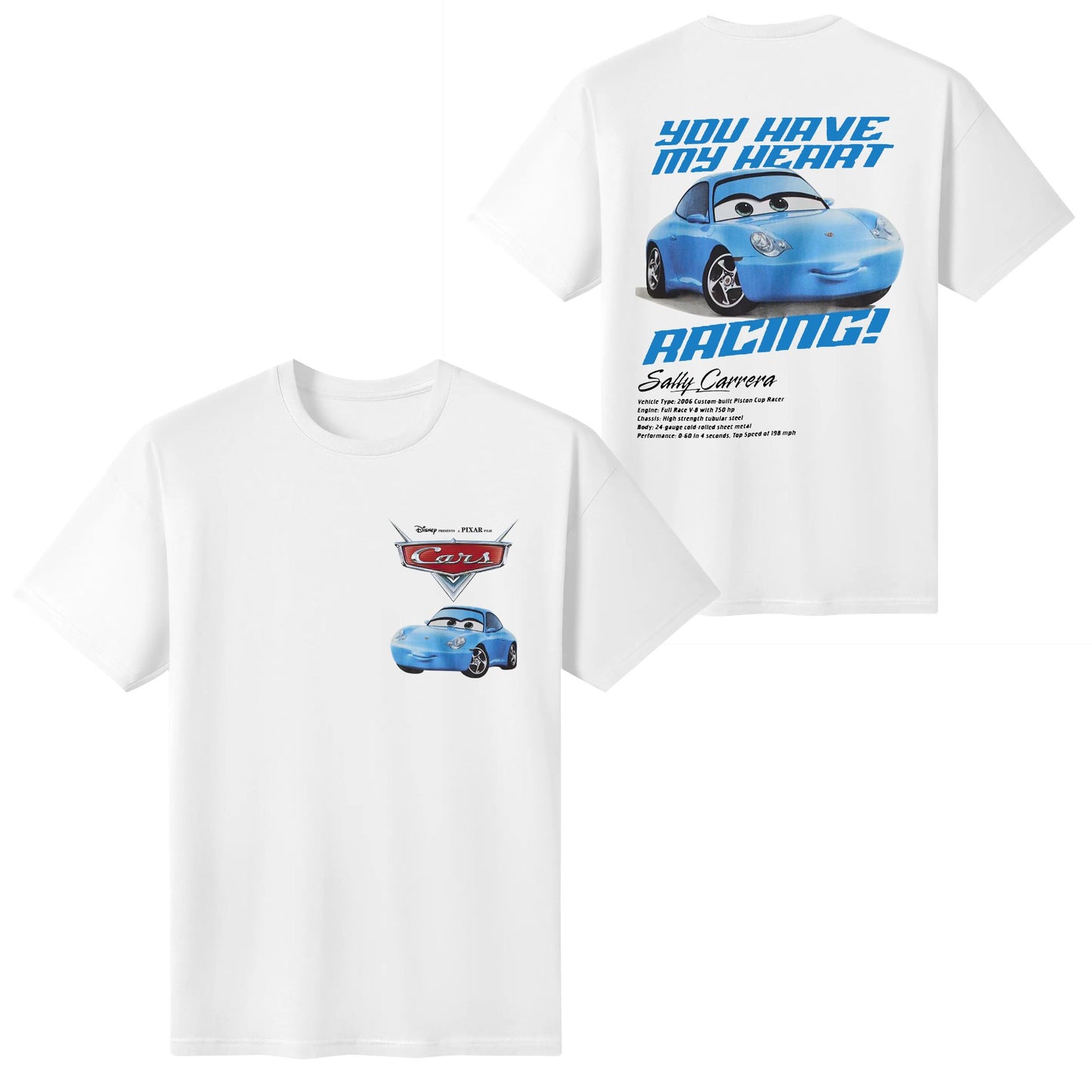 Cars Lightning MCQUEEN SHIRT GRAPHIC TEE OVERSIZE SHIRT couple t-shirts family wear