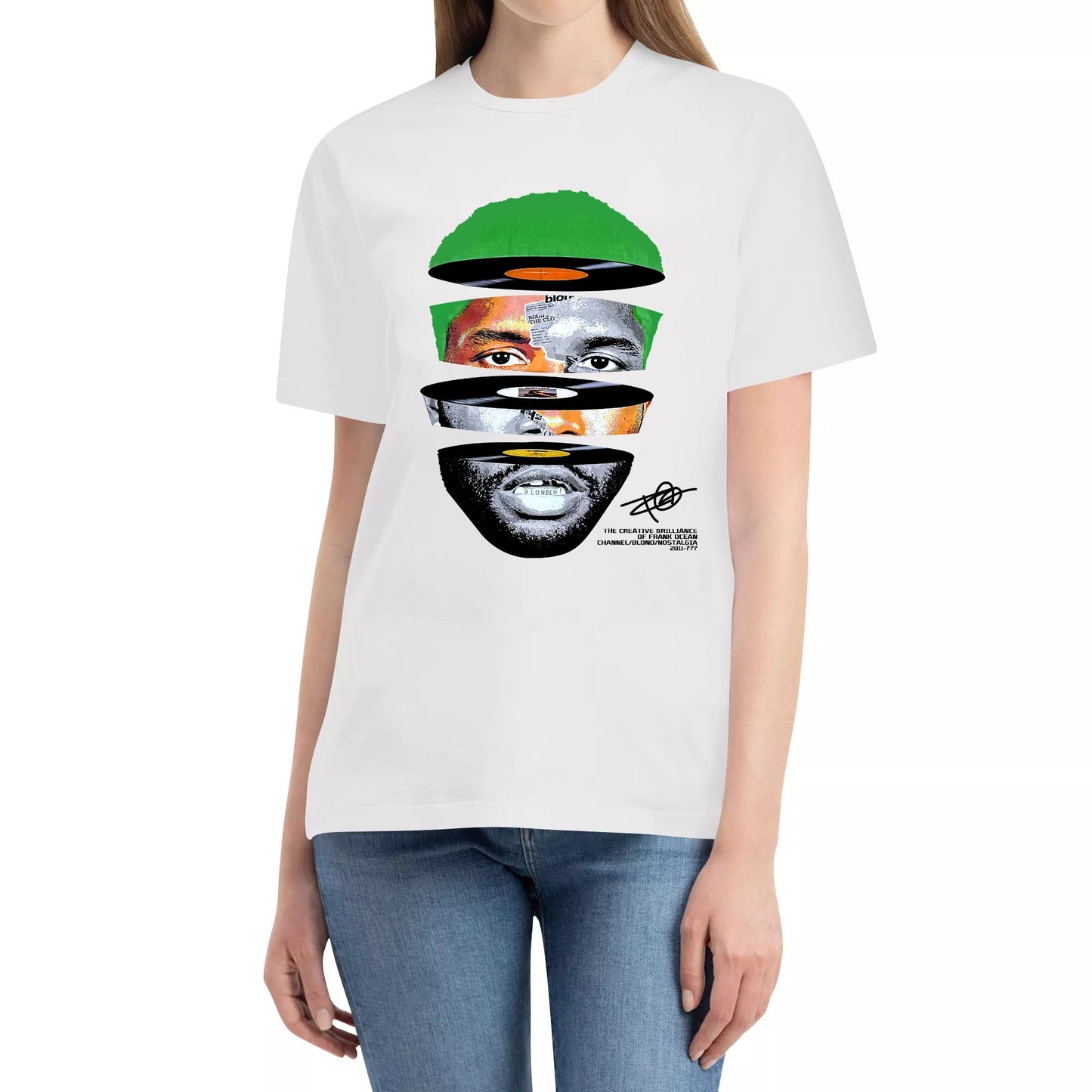 Blond Frank Ocean Merch with Tracks Halftone Bootleg design
