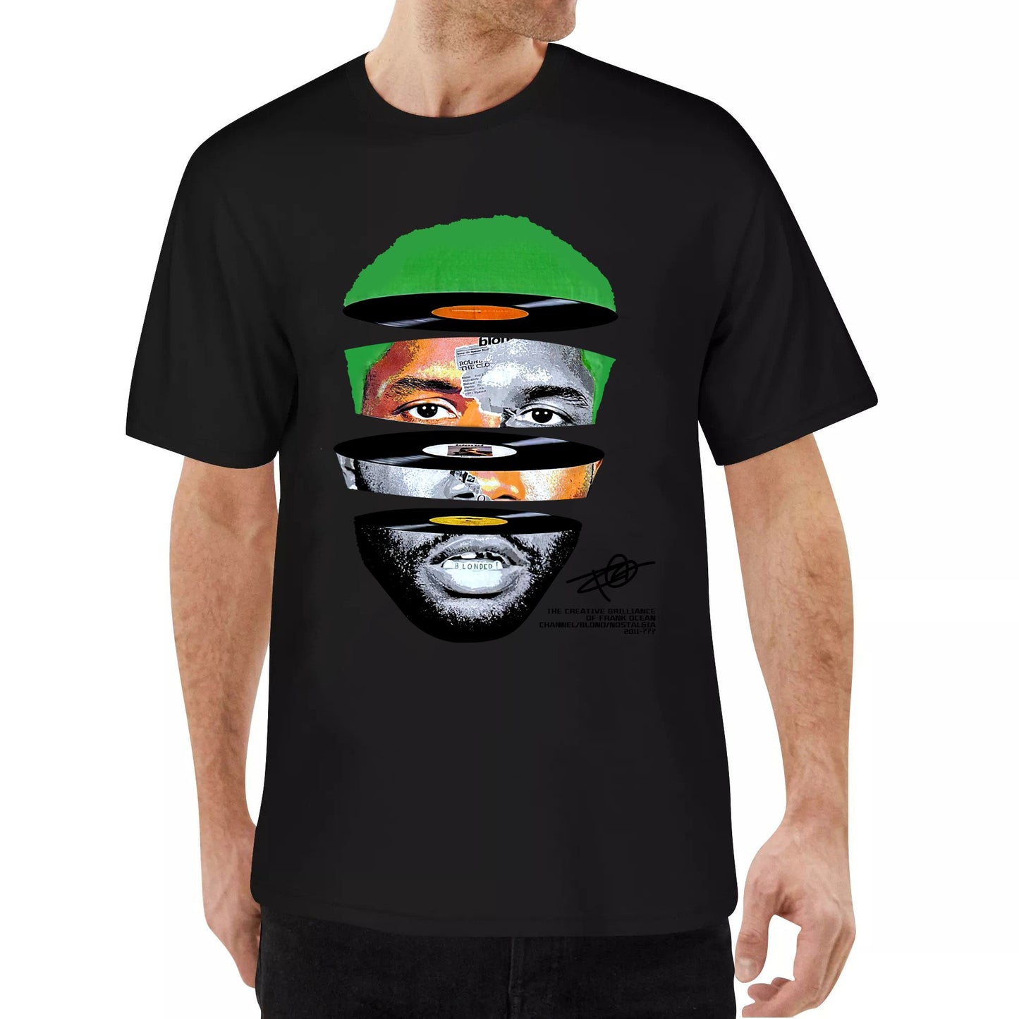Blond Frank Ocean Merch with Tracks Halftone Bootleg design
