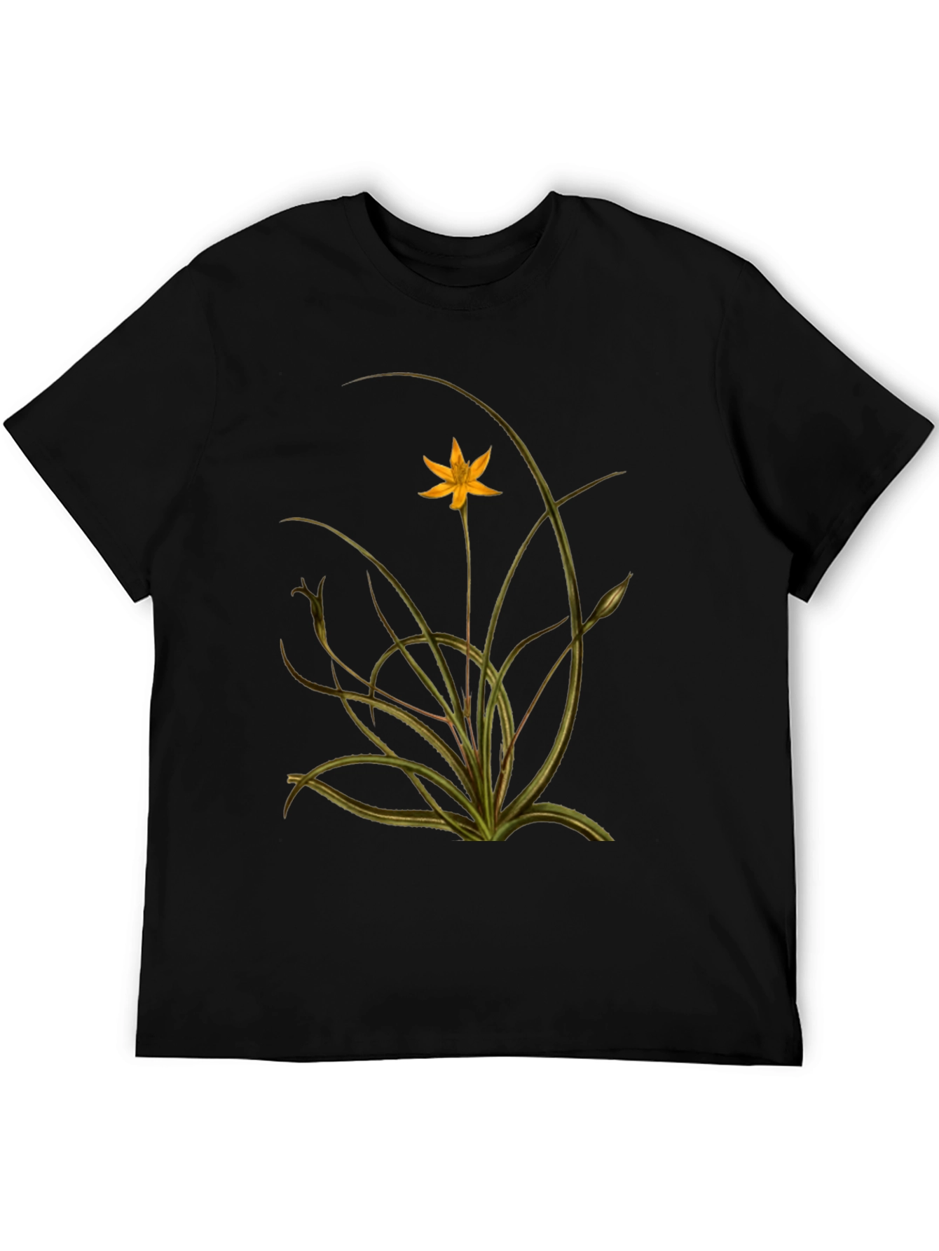 Botanical Print Black Tee