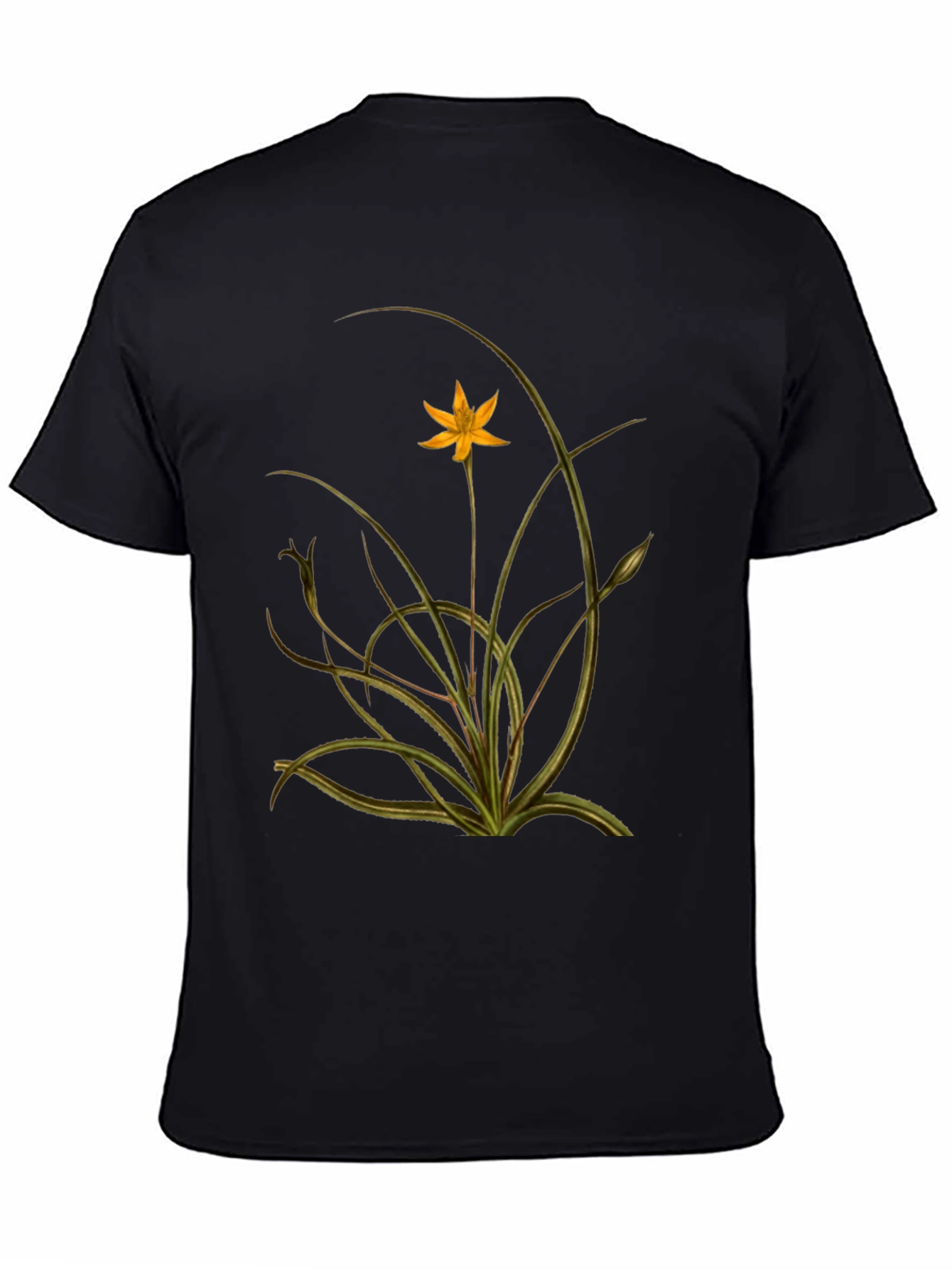 Botanical Print Black Tee