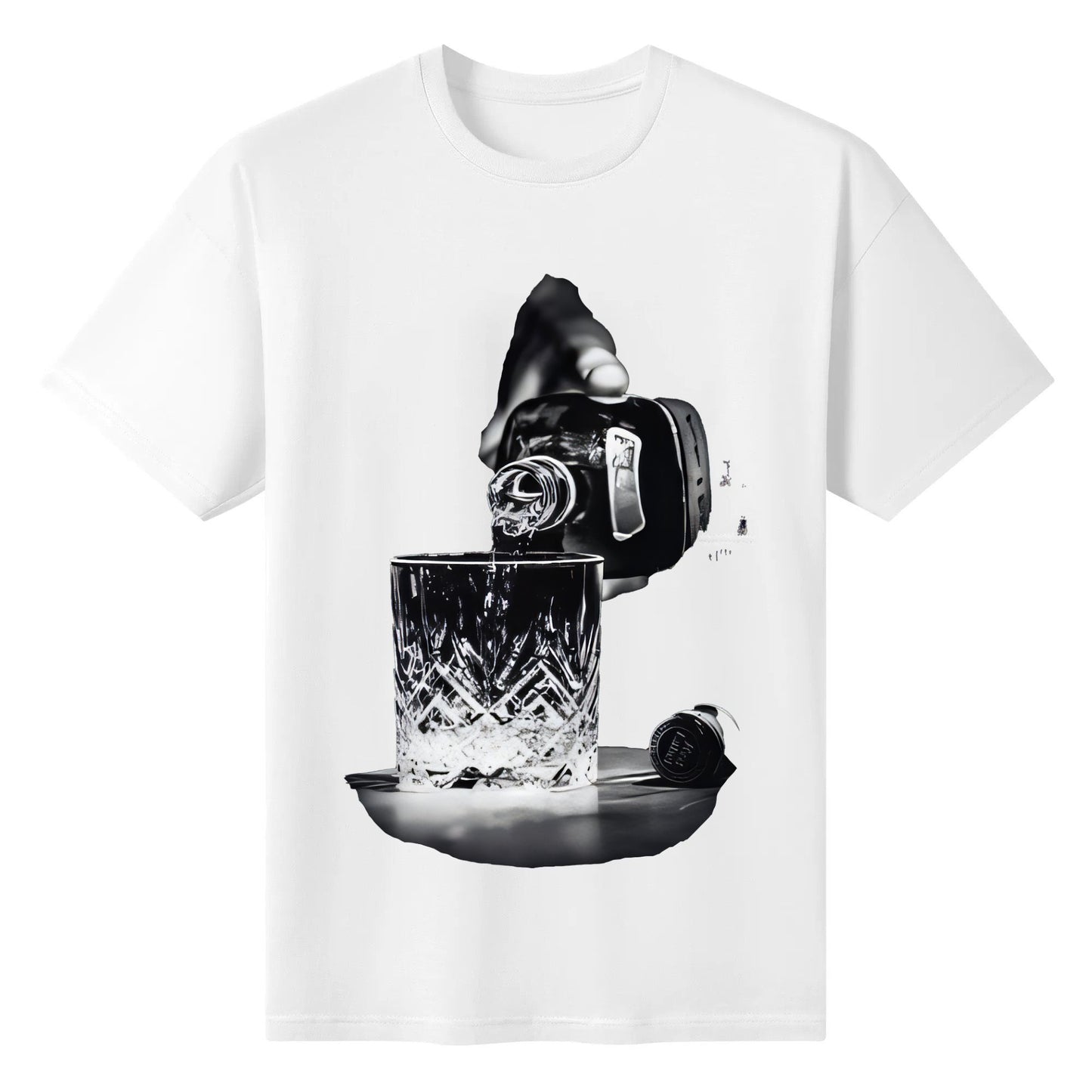 Kaus Katun Lembut Dengan Cetakan Wiski-Uniseks Desain Abstrak Terinspirasi Desain Unisex T-Shirt Atasan