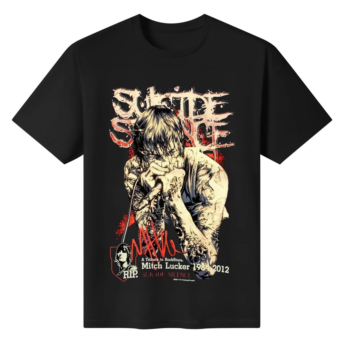 Suicide Silence Heavy Metal Rock Band Vocalist Mitch Lucker Tribute Nts Cotton shirt Black White Tops Original Design Tee