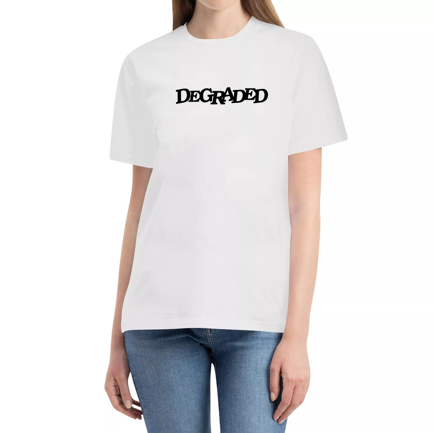 DEGRADED-Print T-shirt high quality unisex fashion top pure cotton