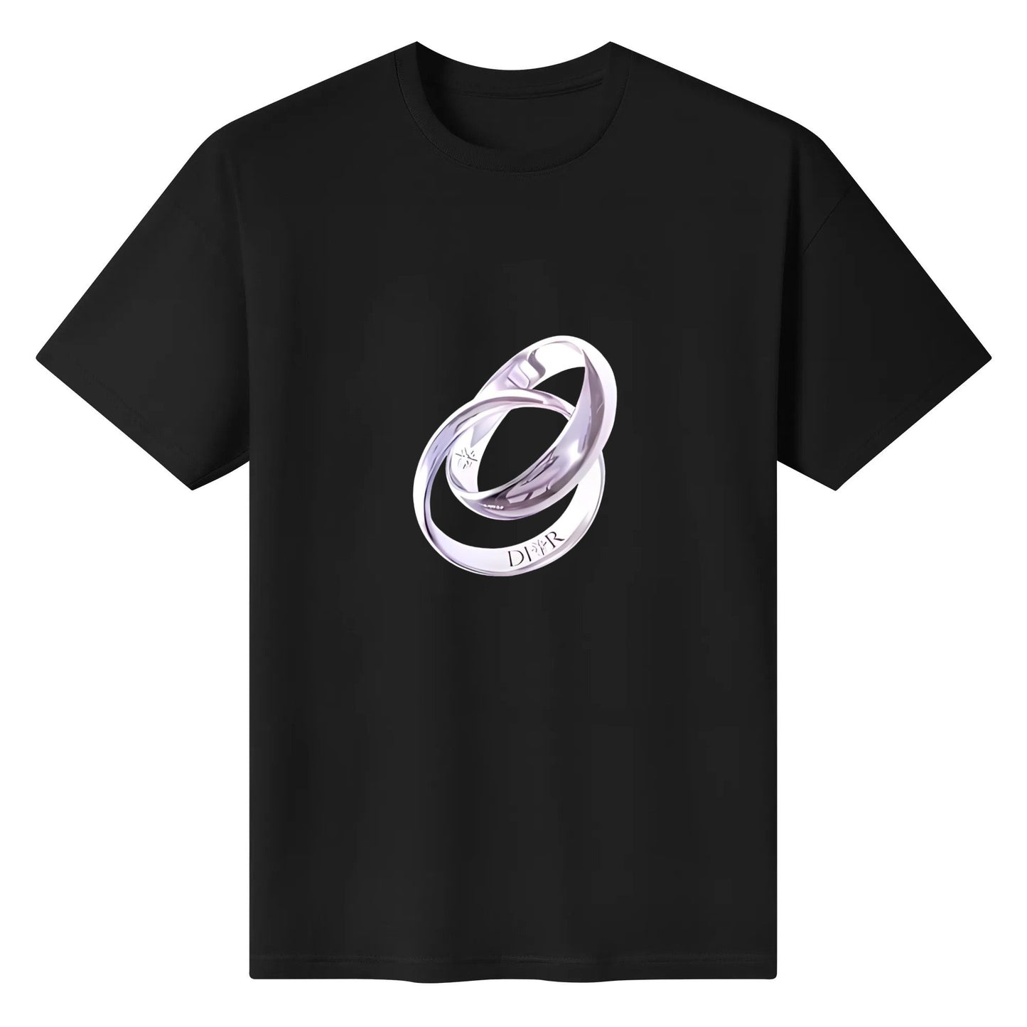 Kaos Lengan Pendek Pria Longgar Berbahan Tebal dengan Cetakan Trendi dan Sederhana, Cocok untuk Semua Gaya