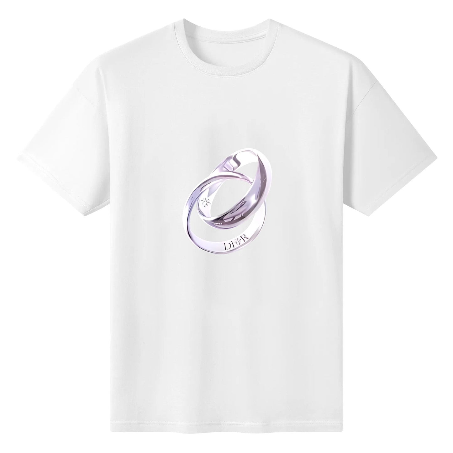 Kaos Lengan Pendek Pria Longgar Berbahan Tebal dengan Cetakan Trendi dan Sederhana, Cocok untuk Semua Gaya