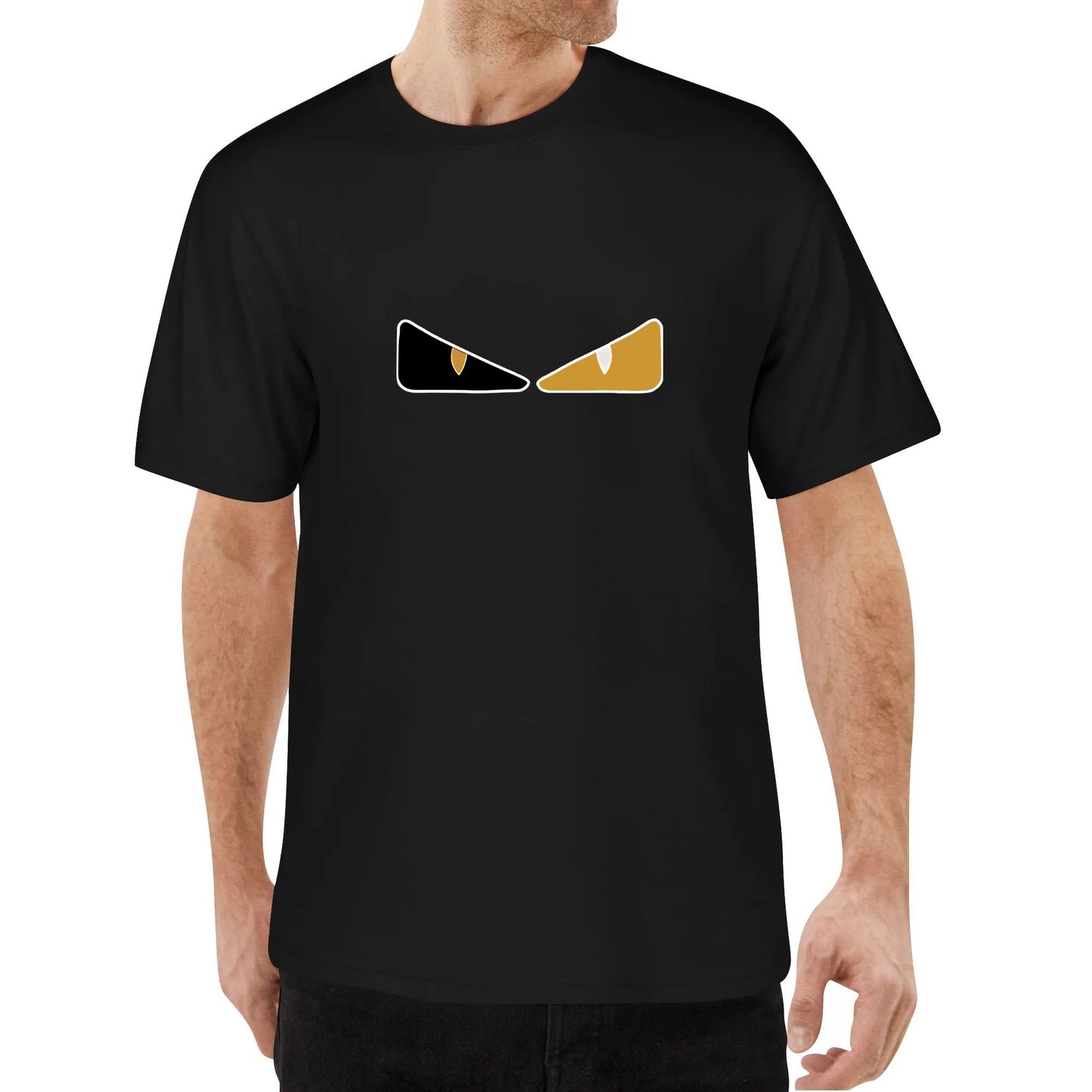 Kaos Lengan Pendek Longgar Cetak Trendi Sederhana 2025 Musim Semi/Panas, Unisex, Cocok untuk Pria dan Wanita, Atasan Kasual Serba Guna